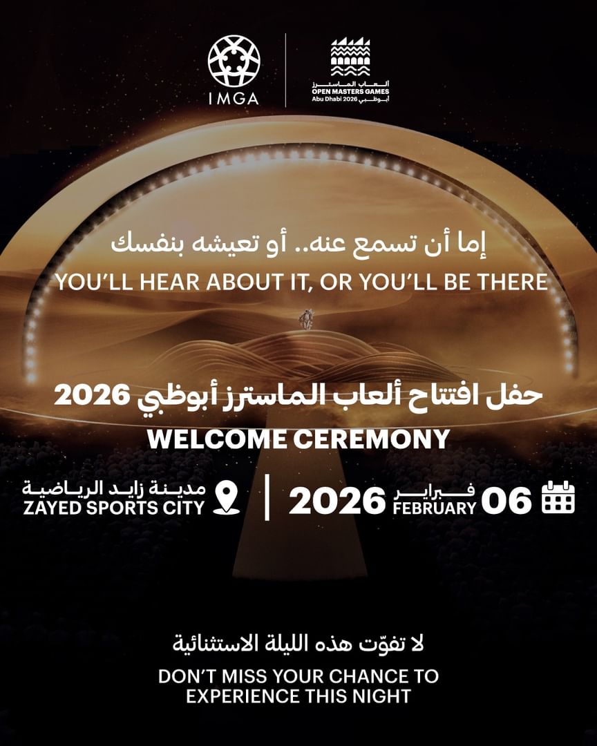 Open Masters Games Abu Dhabi 2026 announces Welcome Ceremony on 6 February