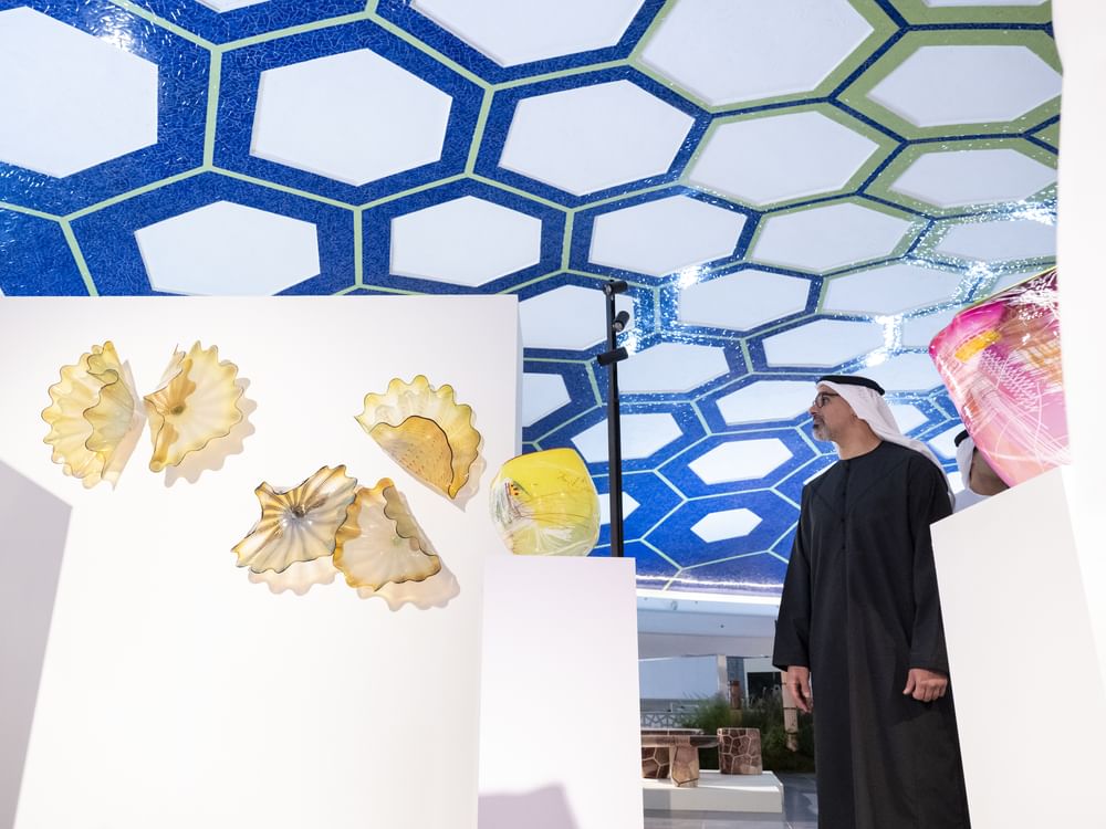 Khaled bin Mohamed bin Zayed visits NOMAD Abu Dhabi art and design fair