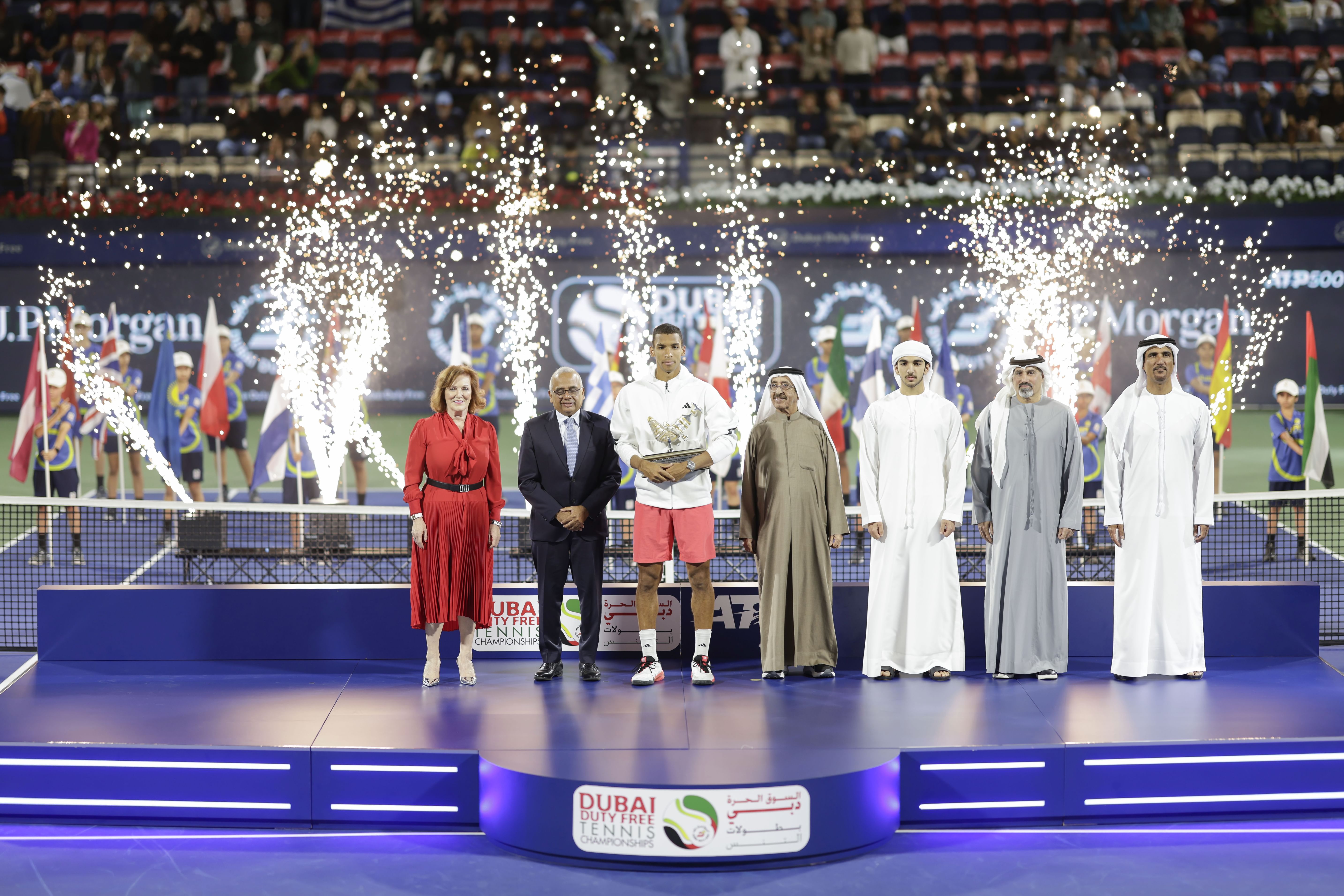 Hasher bin Maktoum crowns winners of 33rd Dubai Duty Free Tennis Championships