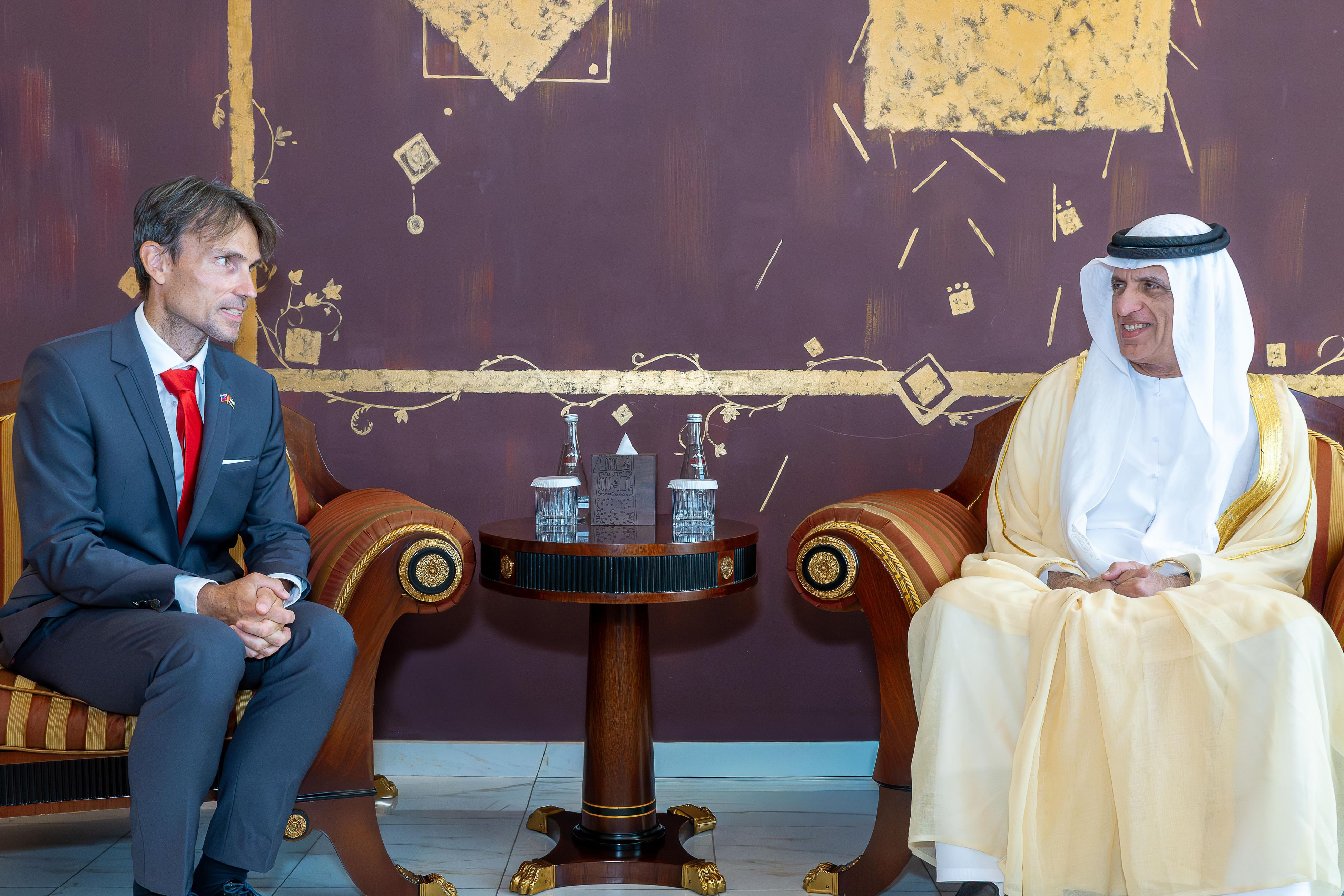 Saud bin Saqr receives Slovak Ambassador