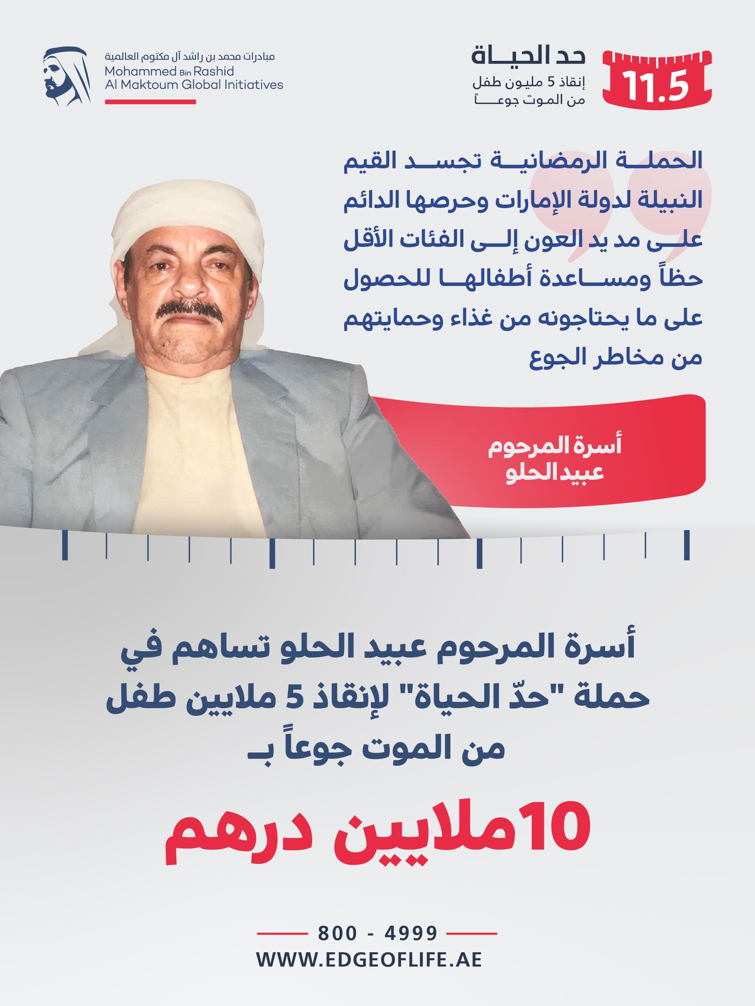 Family of late Obaid Al Heloo contributes AED10 million to Edge of Life campaign