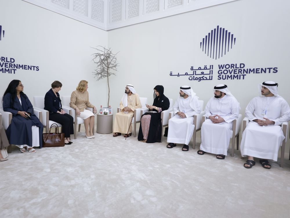Mohammed bin Rashid meets with Prime Minister of Latvia at World Governments Summit 2026