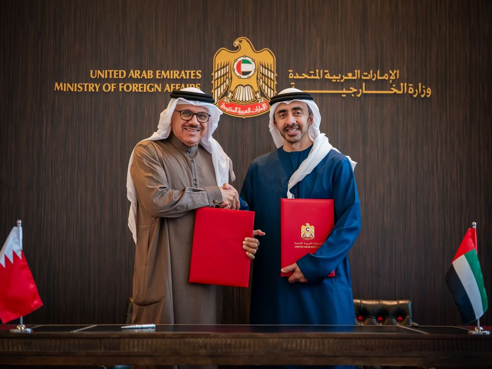 Abdullah bin Zayed, Bahraini Foreign Minister co-chair Joint Committee Meeting