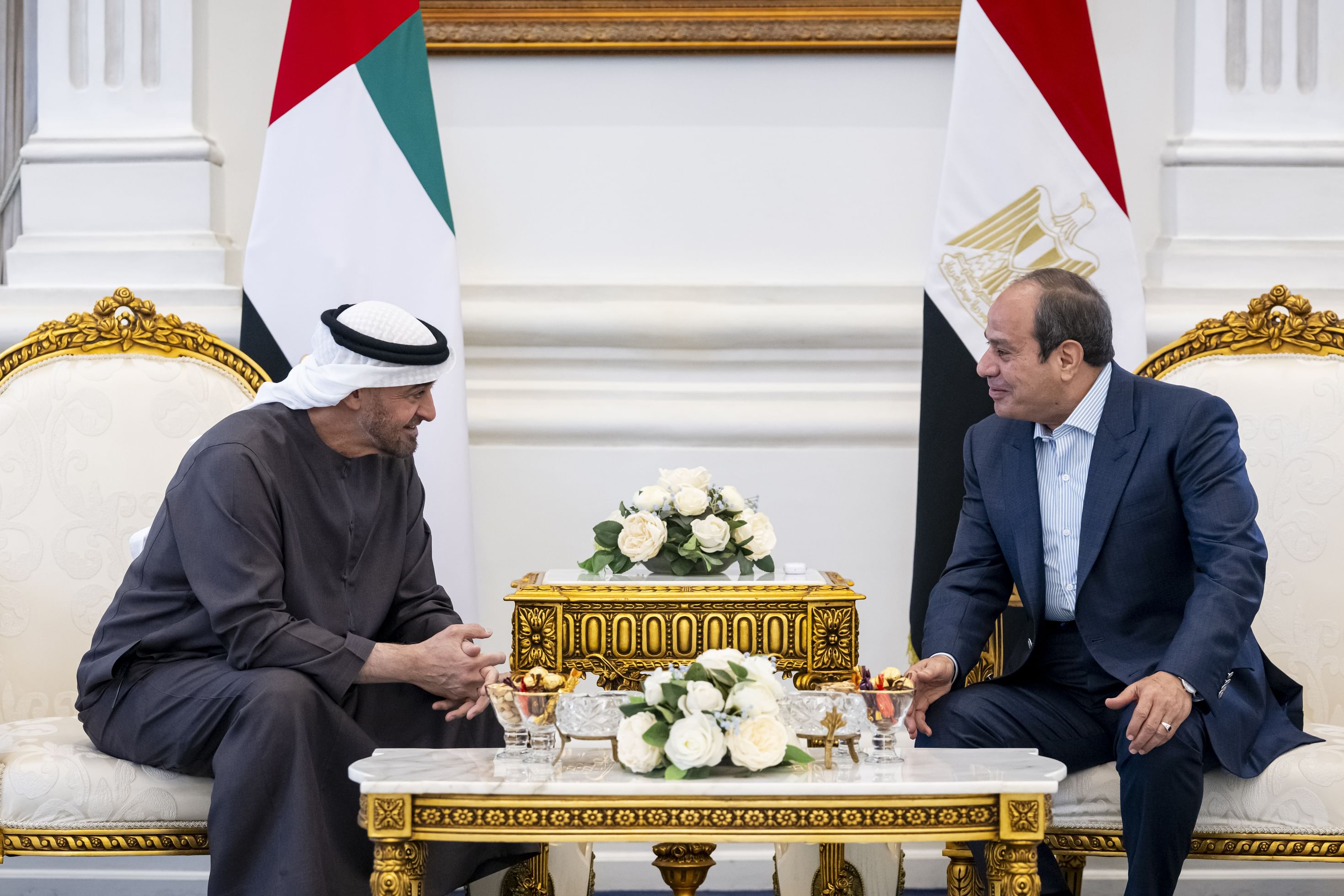 UAE President arrives in El Alamein on fraternal visit and holds talks with Egyptian President
