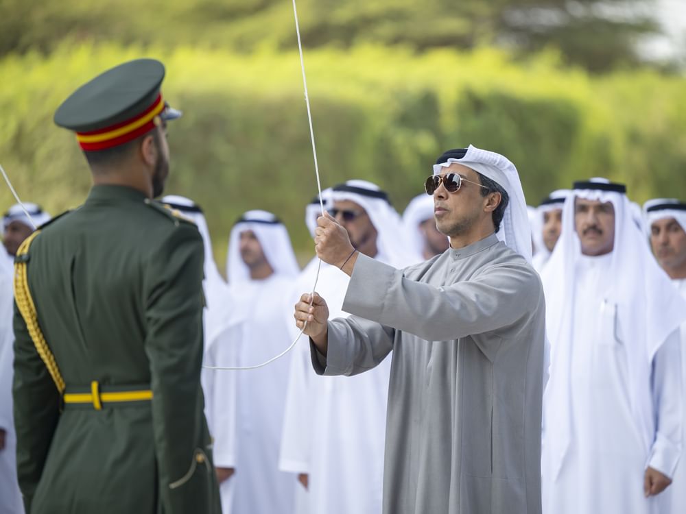 Mansour bin Zayed raises UAE flag at Founder's Memorial on Flag Day
