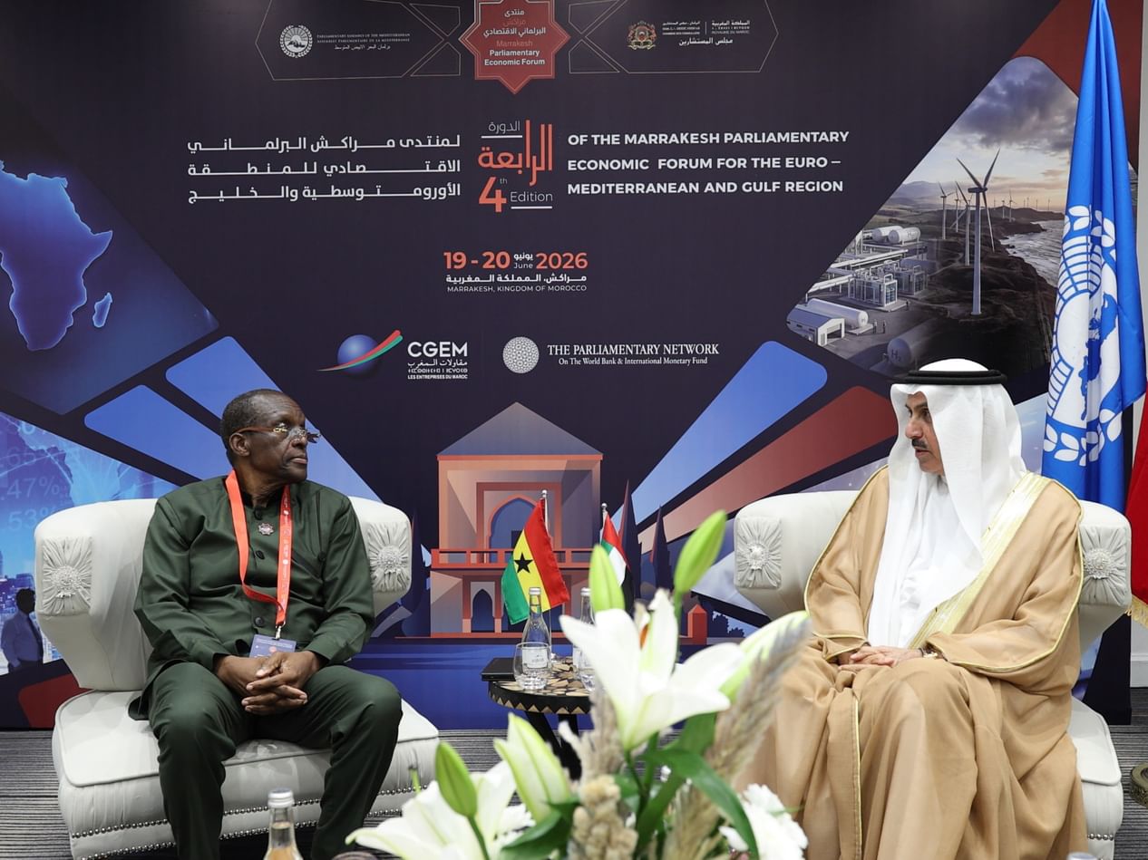 Saqr Ghobash, Ghana Parliament Speaker discuss boosting bilateral ties
