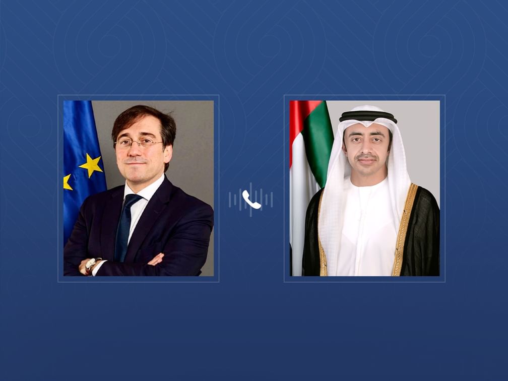Abdullah bin Zayed receives phone call from Spanish FM