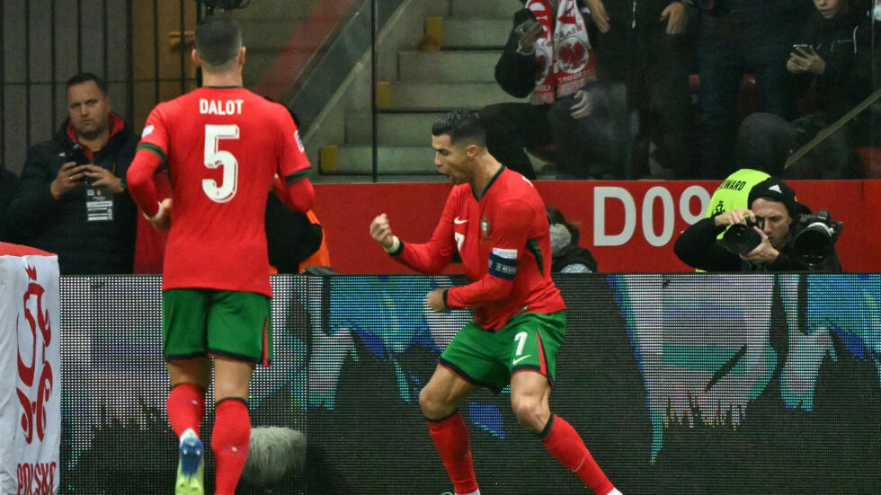 Ronaldo scores in Portugal’s Nations League win as Spain sink Denmark