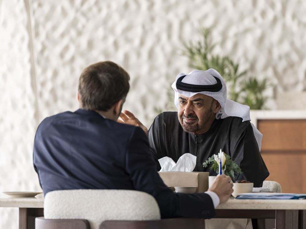UAE President receives French President during working visit to UAE