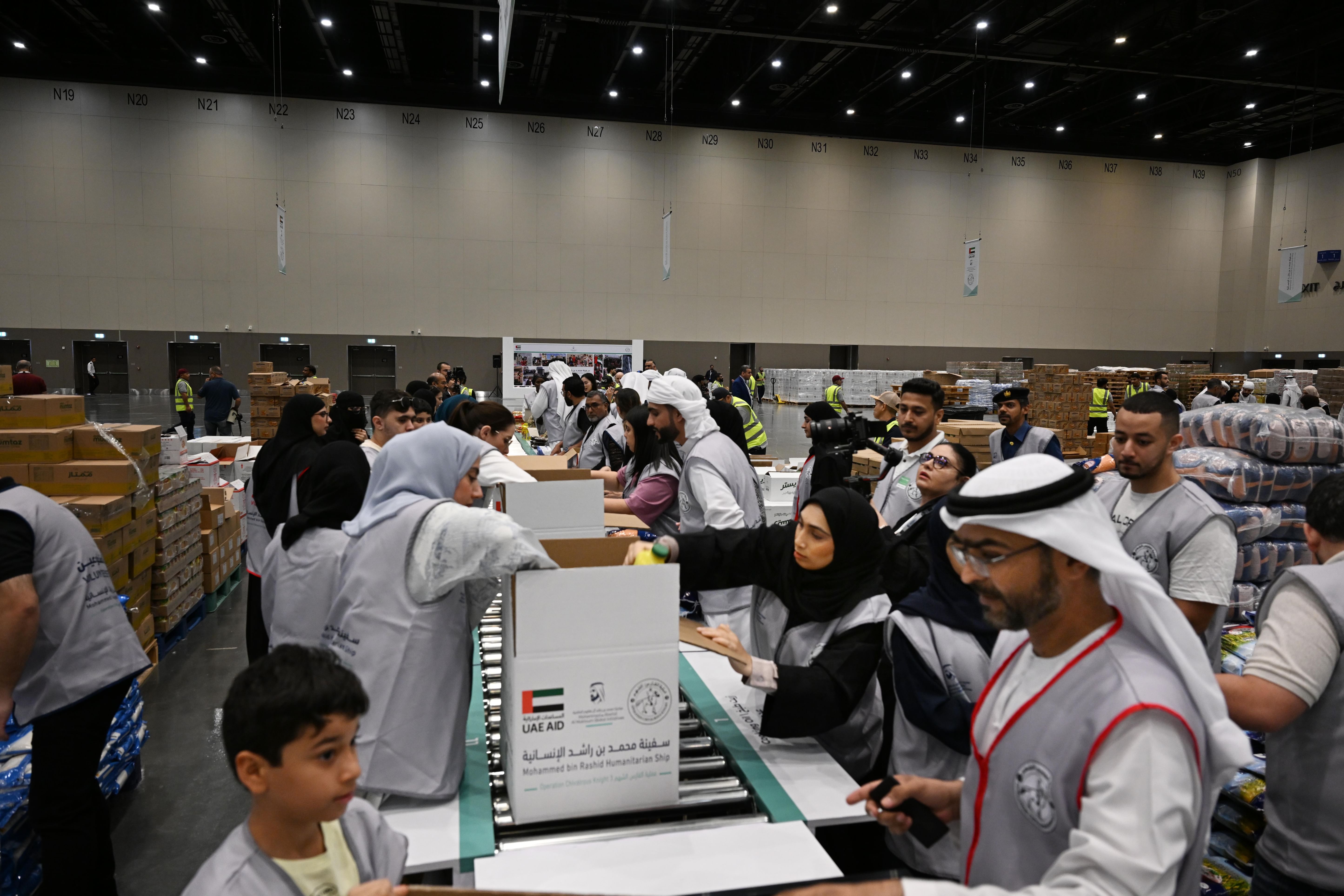 UAE begins loading 11th Mohammed bin Rashid Humanitarian Ship to support Gaza