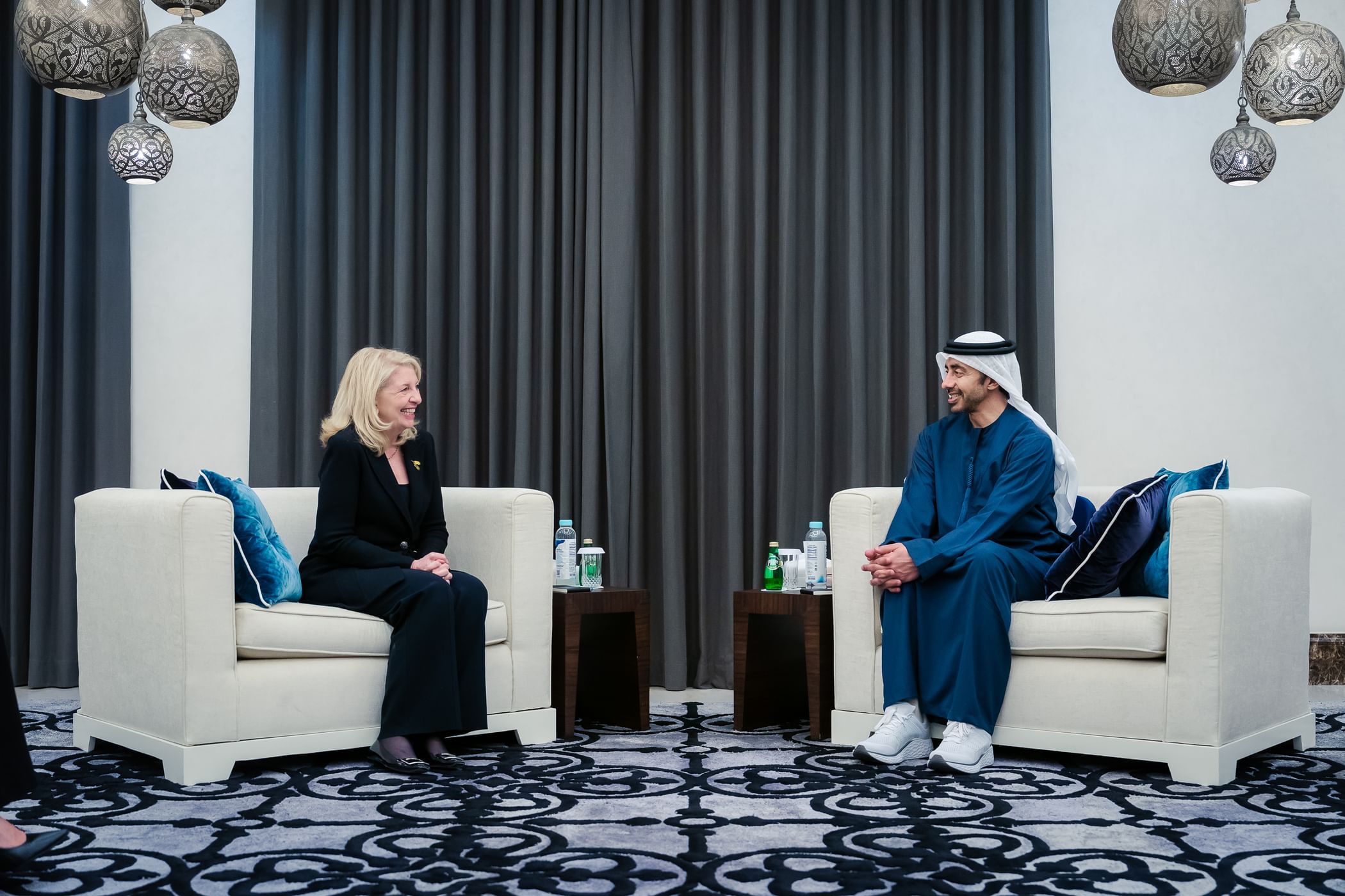 Abdullah bin Zayed meets UNICEF Executive Director on sidelines of WGS