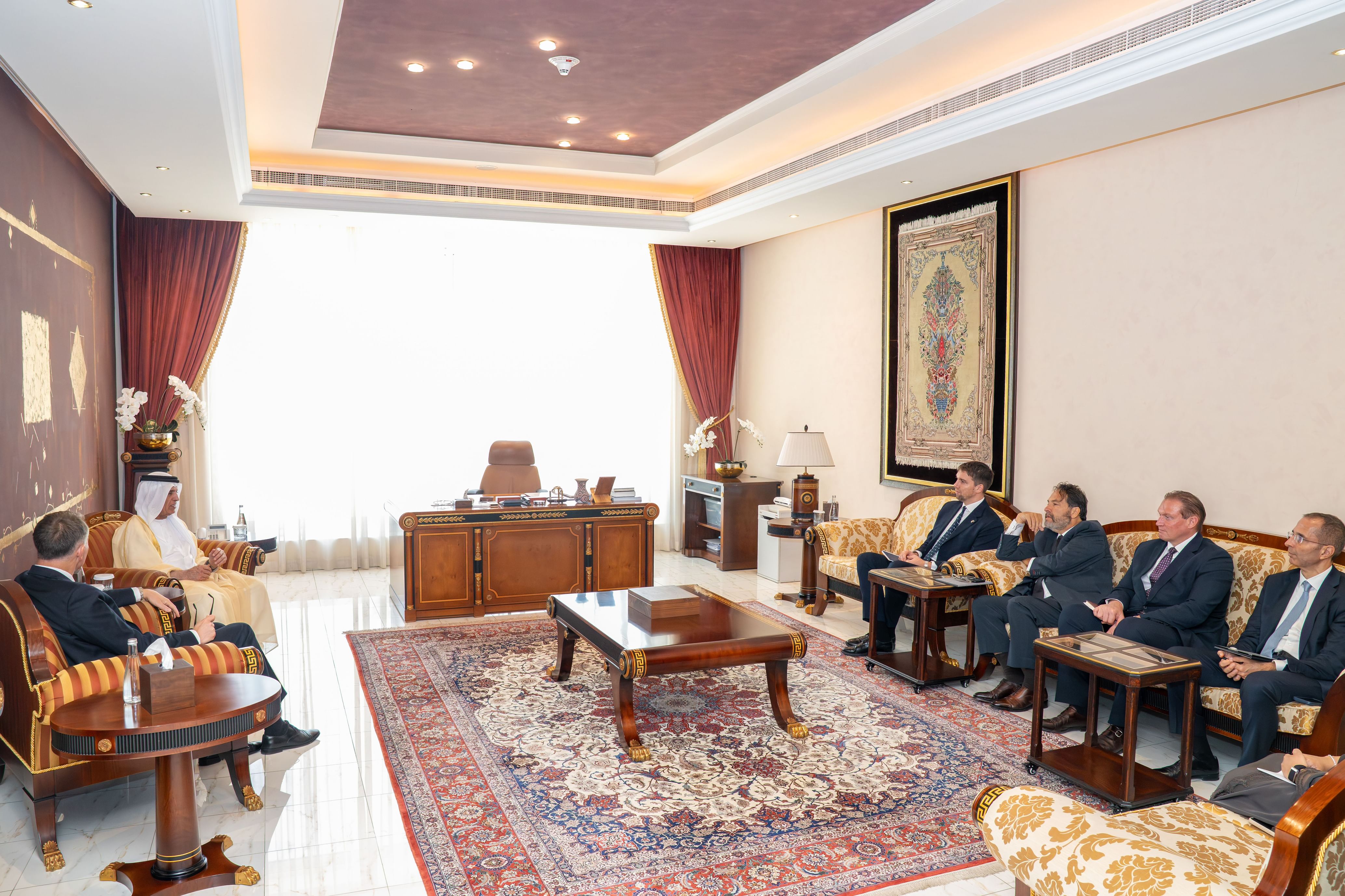 Saud bin Saqr receives Swedish Ambassador