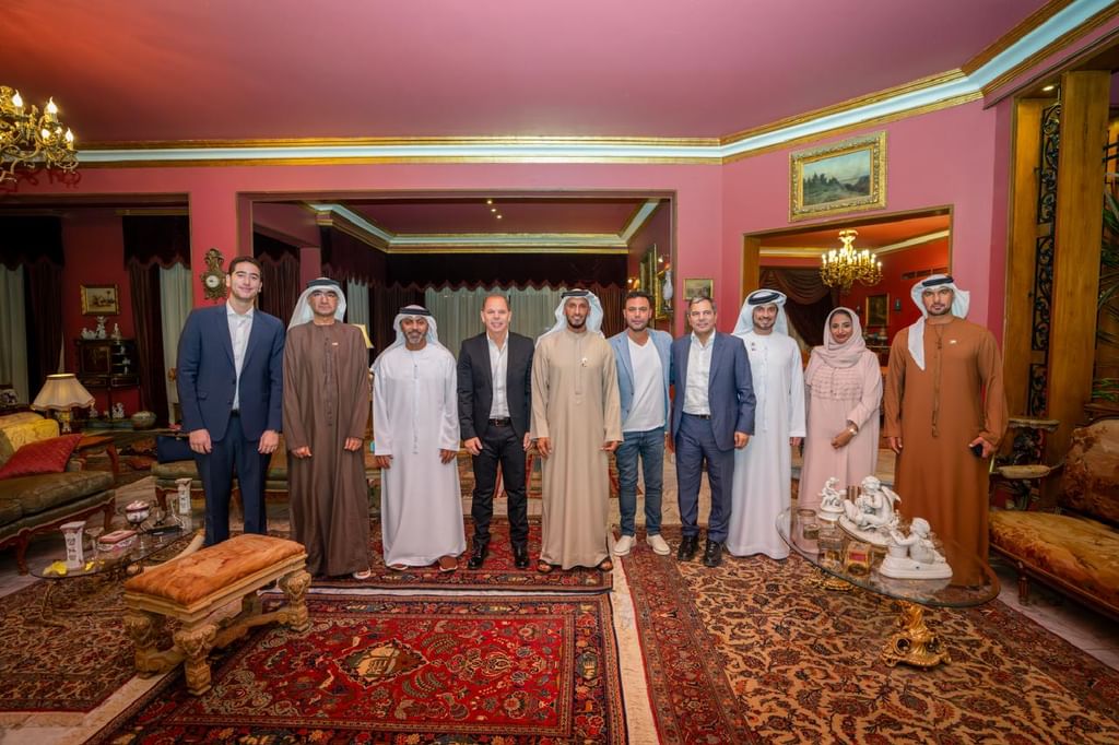 Abdulla Al Hamed visits veteran actor Adel Imam at his home in Giza, Egypt