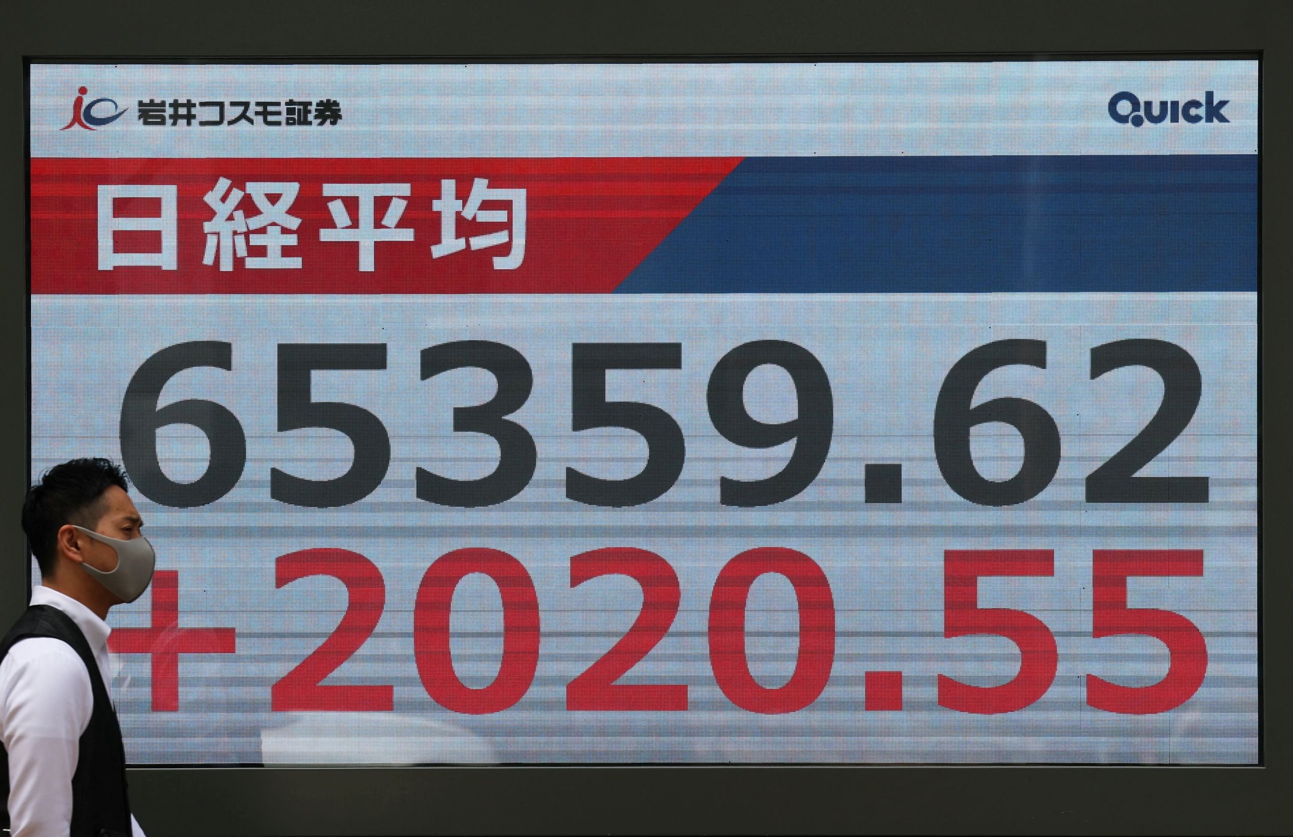 Japan's Nikkei stock index tops 65,000 for 1st time