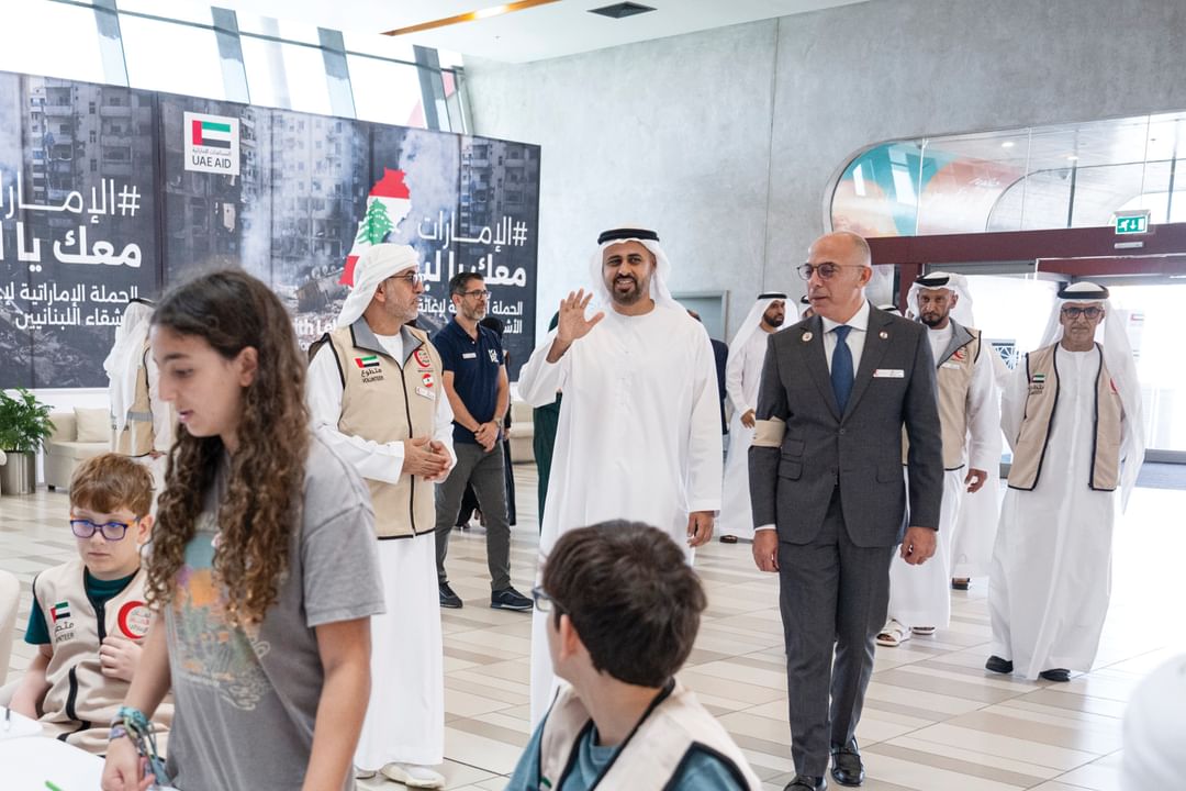 Theyab bin Mohamed bin Zayed reviews 'UAE Stands with Lebanon' humanitarian campaign efforts in Abu Dhabi