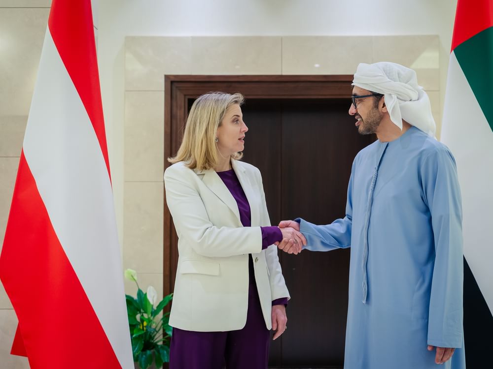 Abdullah bin Zayed receives Austria’s Federal Minister for European and International Affairs