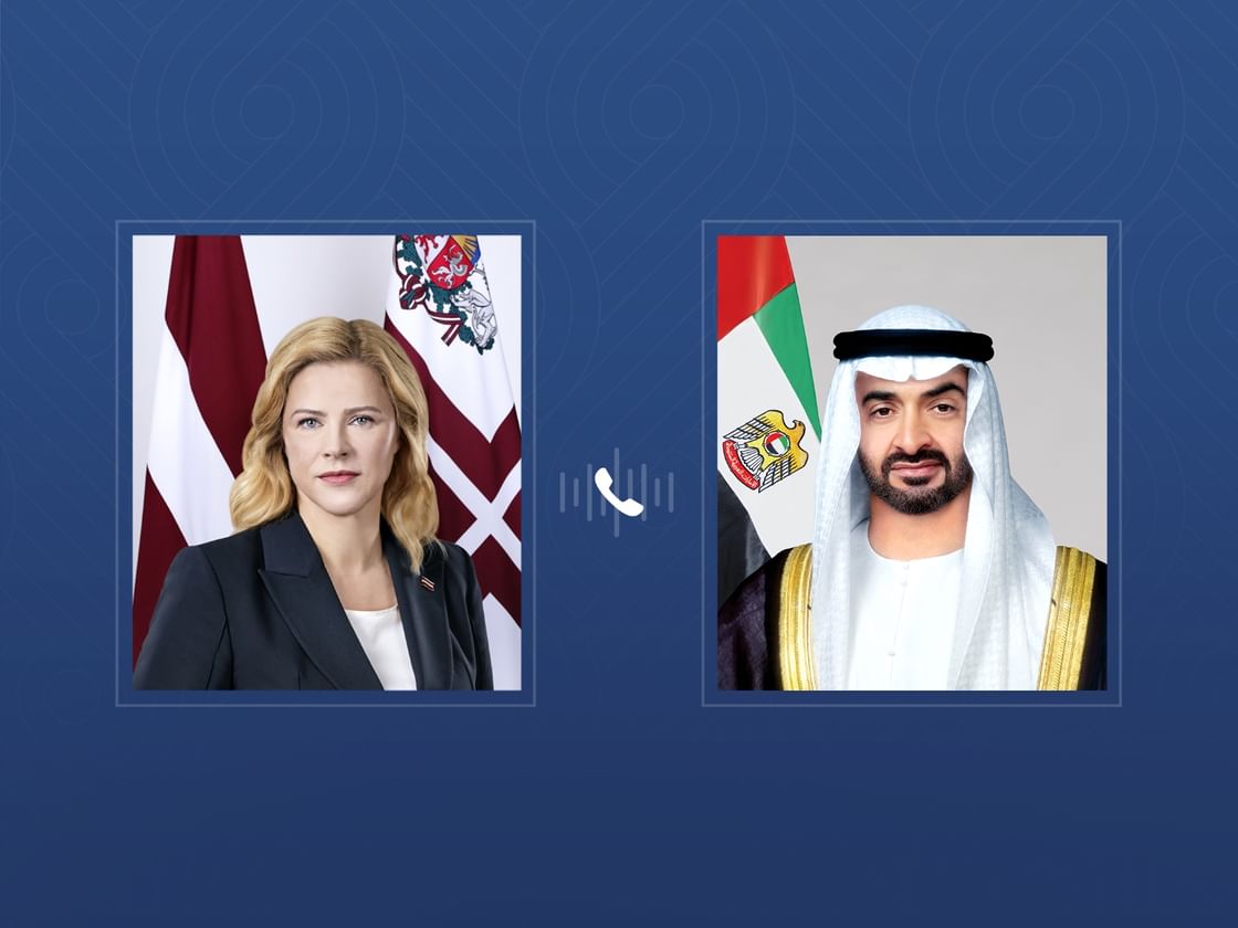 UAE President receives phone call from Latvian Prime Minister condemning Iranian attacks