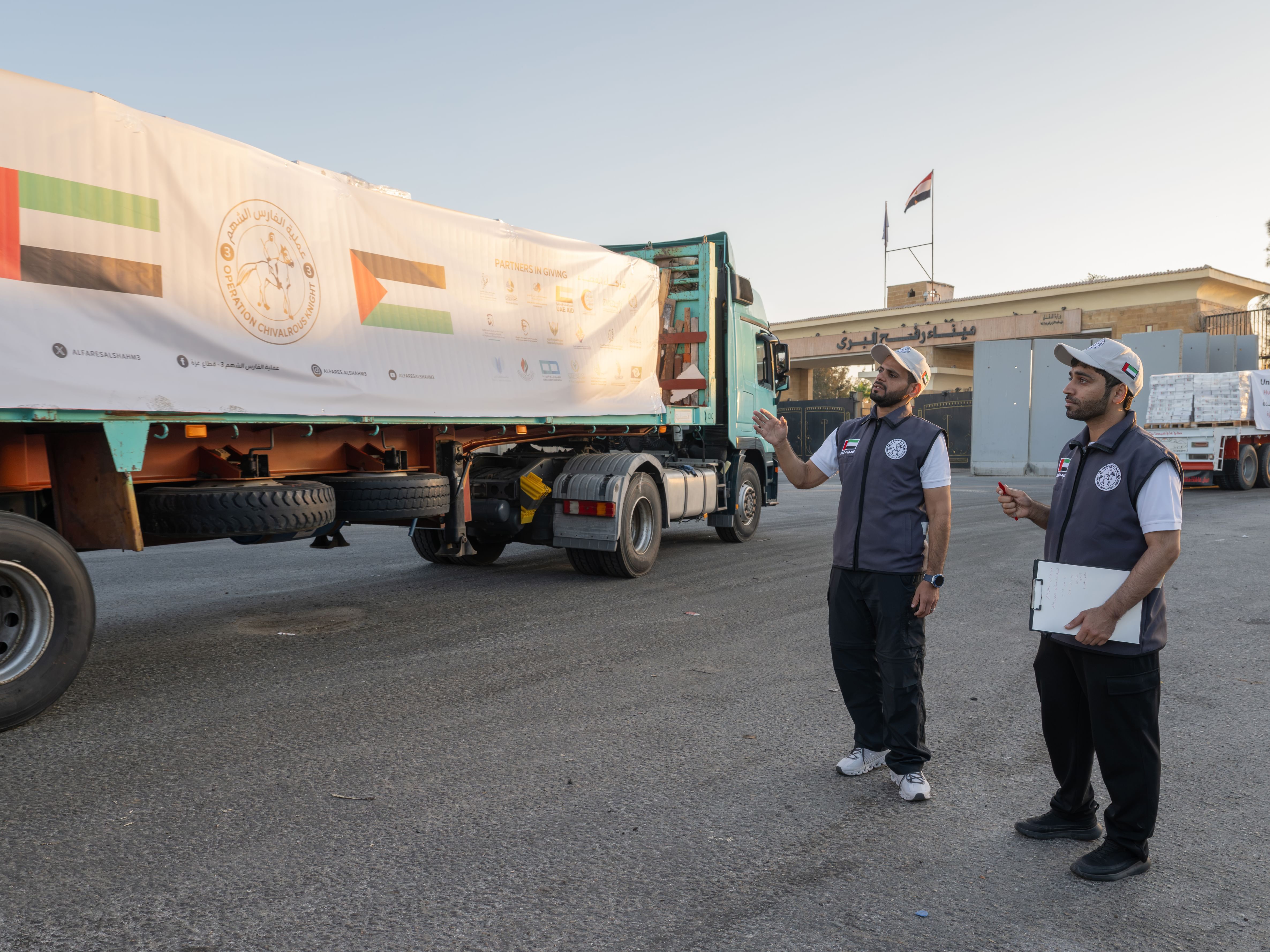 Five UAE aid convoys enter Gaza under ‘Operation Chivalrous Knight 3’