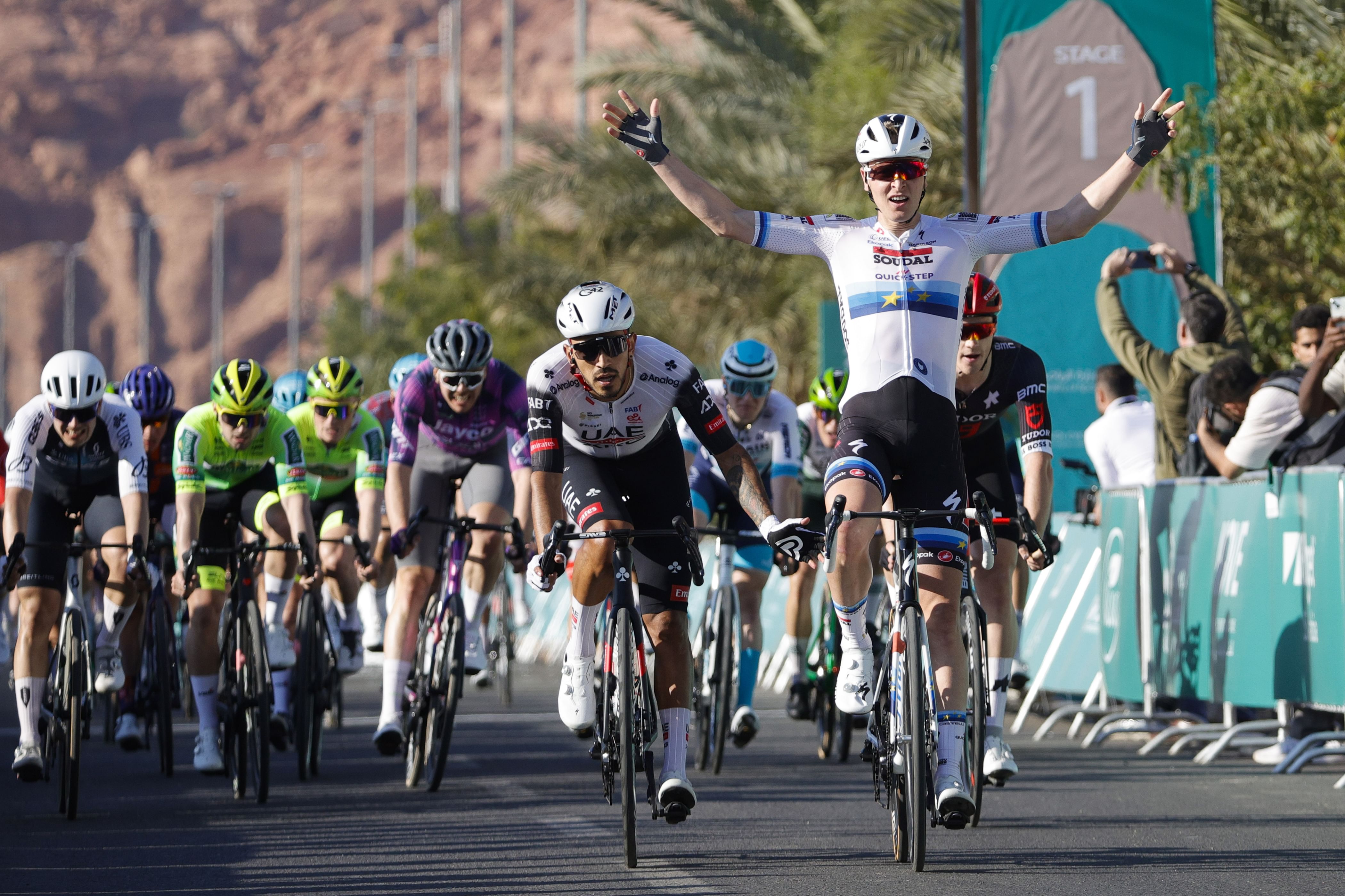 UAE Team Emirates scores second place in stage 1 of AlUla Tour