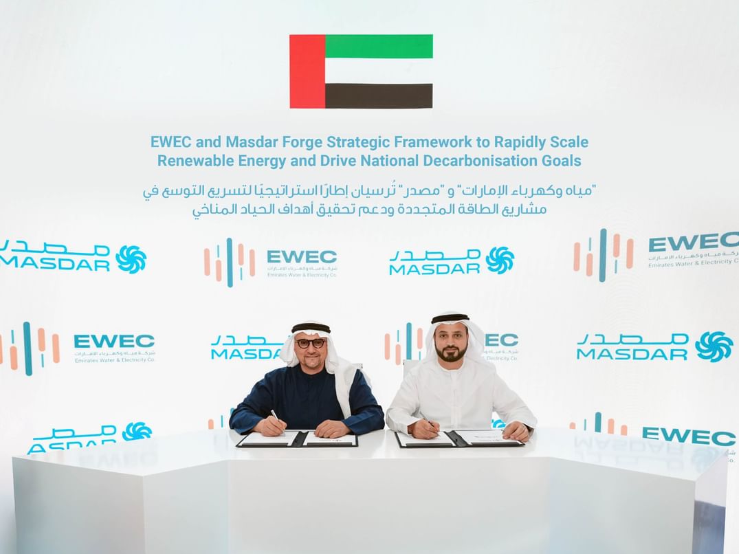 EWEC, Masdar forge strategic framework to rapidly scale renewable energy