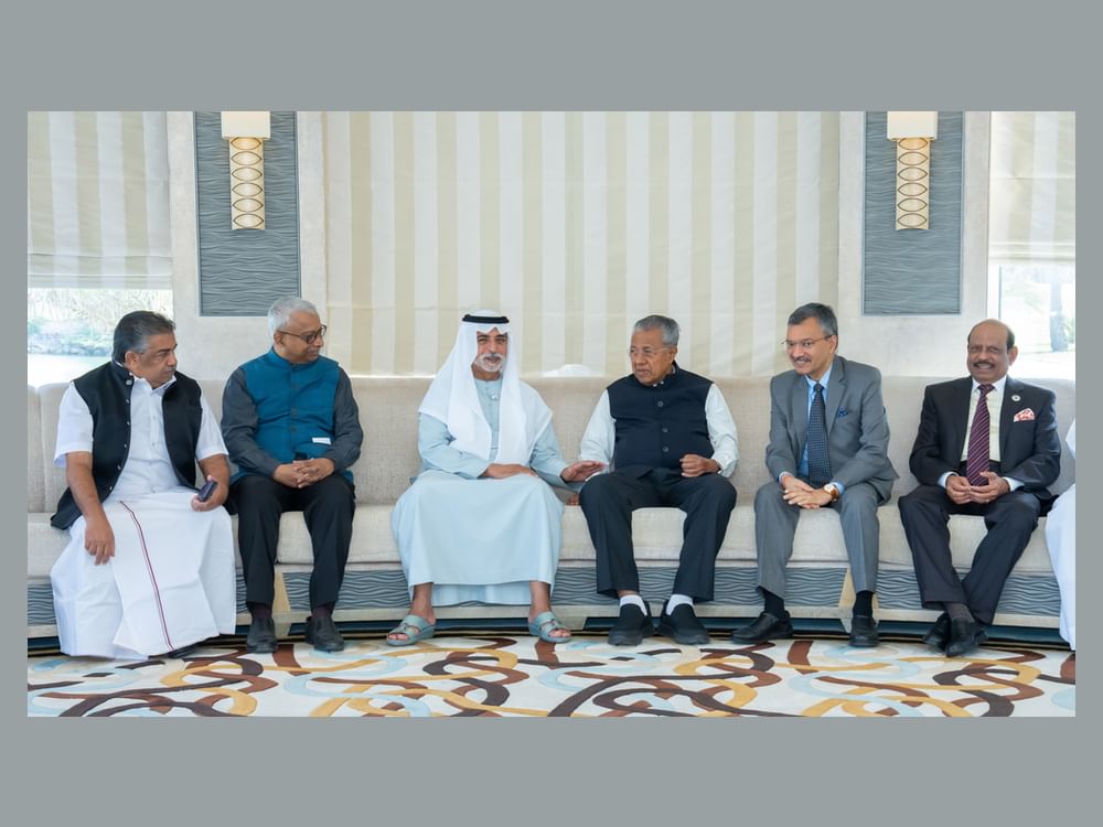 Nahyan bin Mubarak receives Kerala Chief Minister in Abu Dhabi