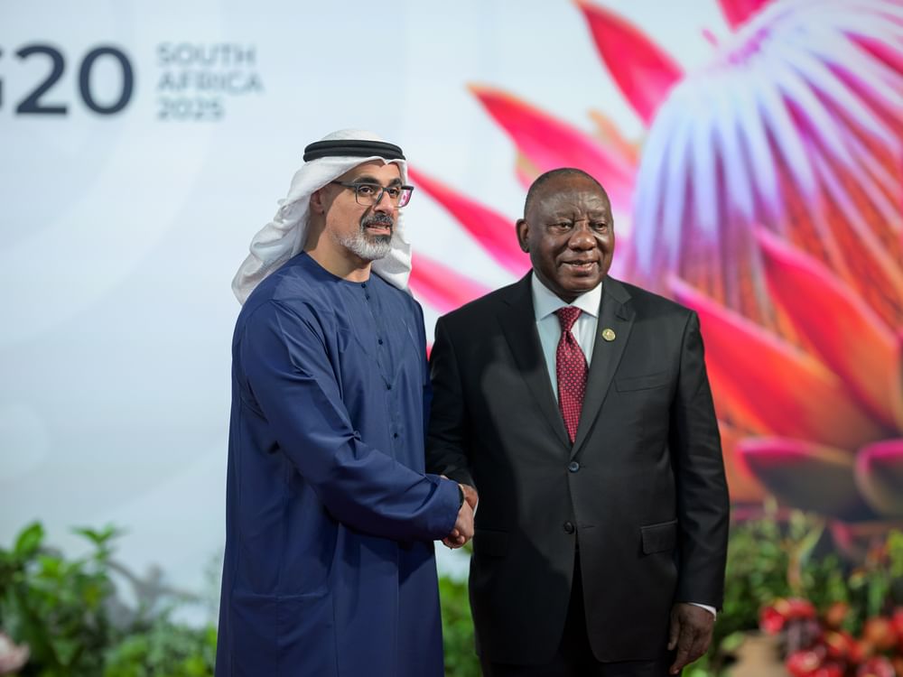 Crown Prince of Abu Dhabi attends G20 Summit in South Africa on behalf of UAE President
