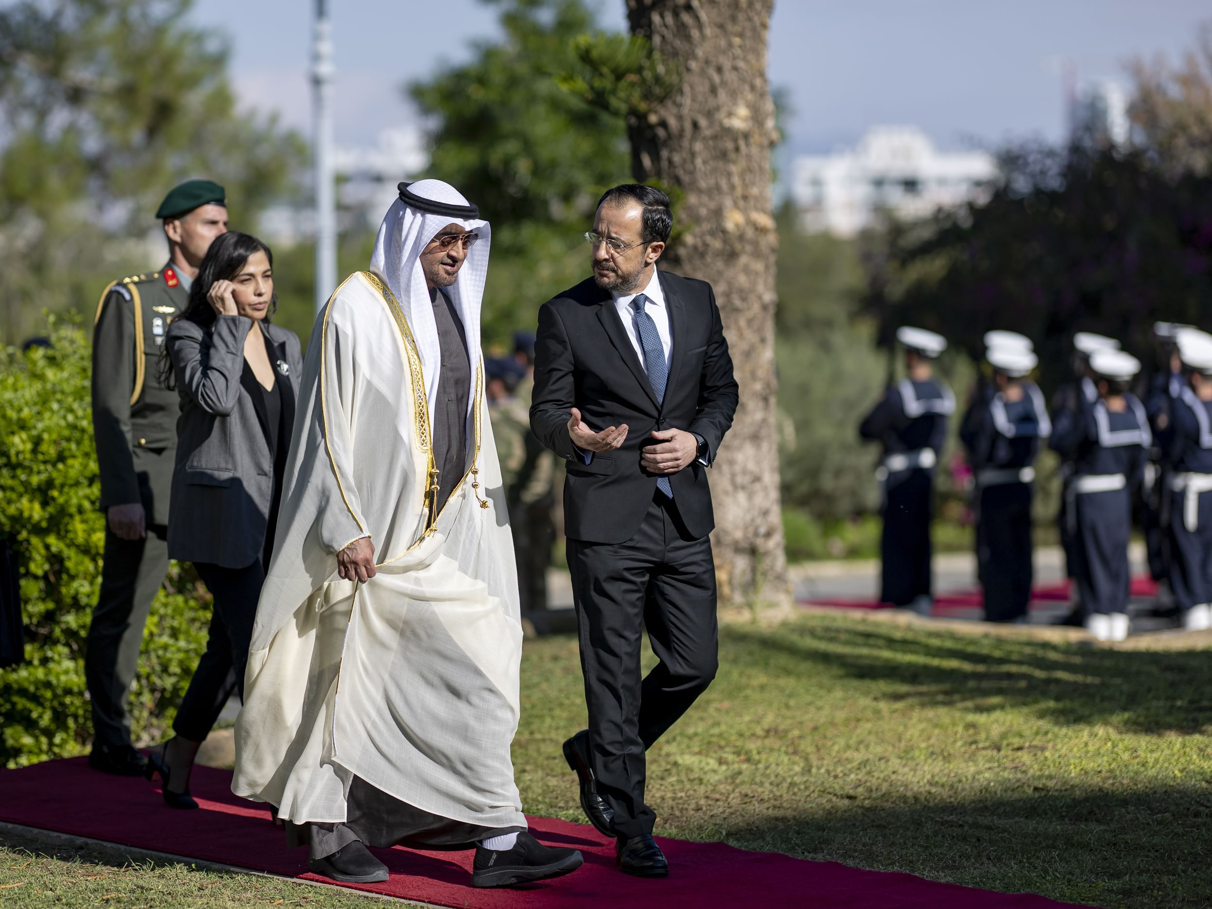 UAE President receives official welcome at Presidential Palace in Nicosia