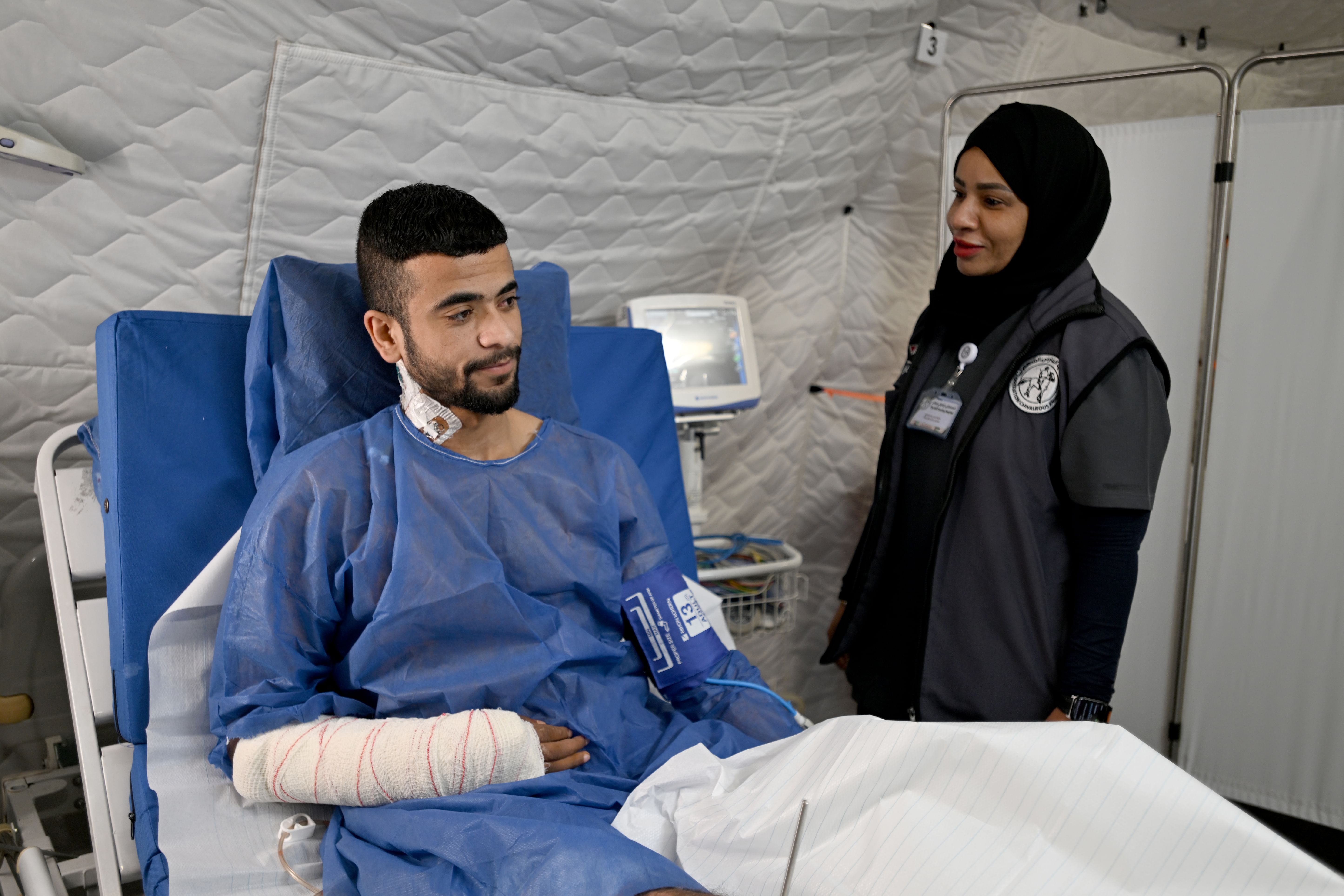 UAE Floating Hospital in Al Arish conducts complex surgery for Palestinian patient