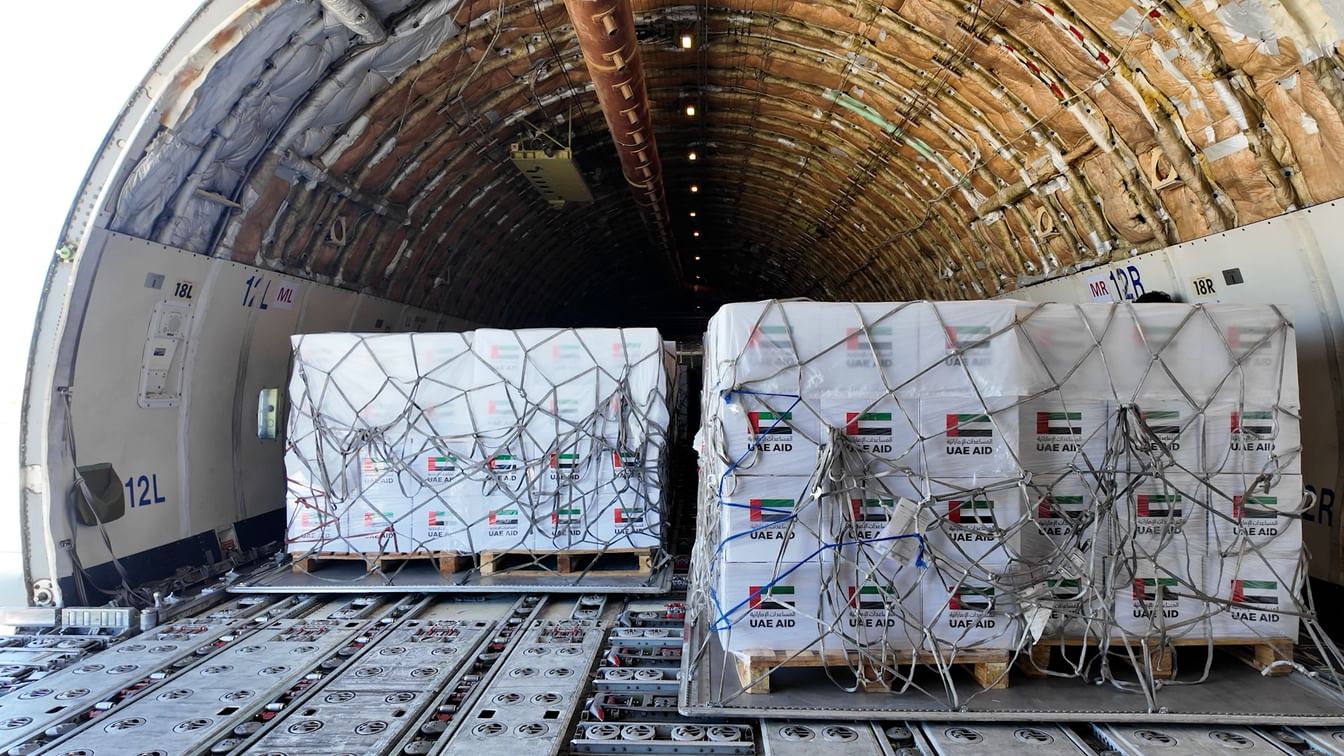 Saud bin Rashid Al Mualla Establishment aid reaches Gaza under Operation Chivalrous Knight 3