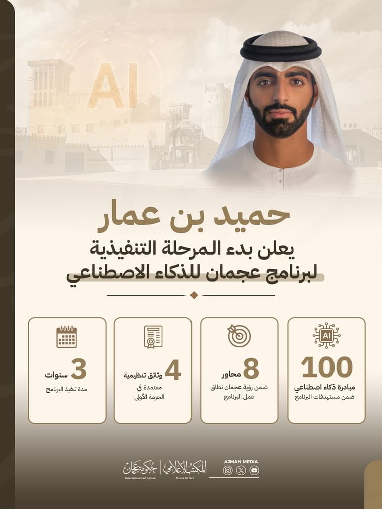 Executive Phase of Ajman Artificial Intelligence Programme launched