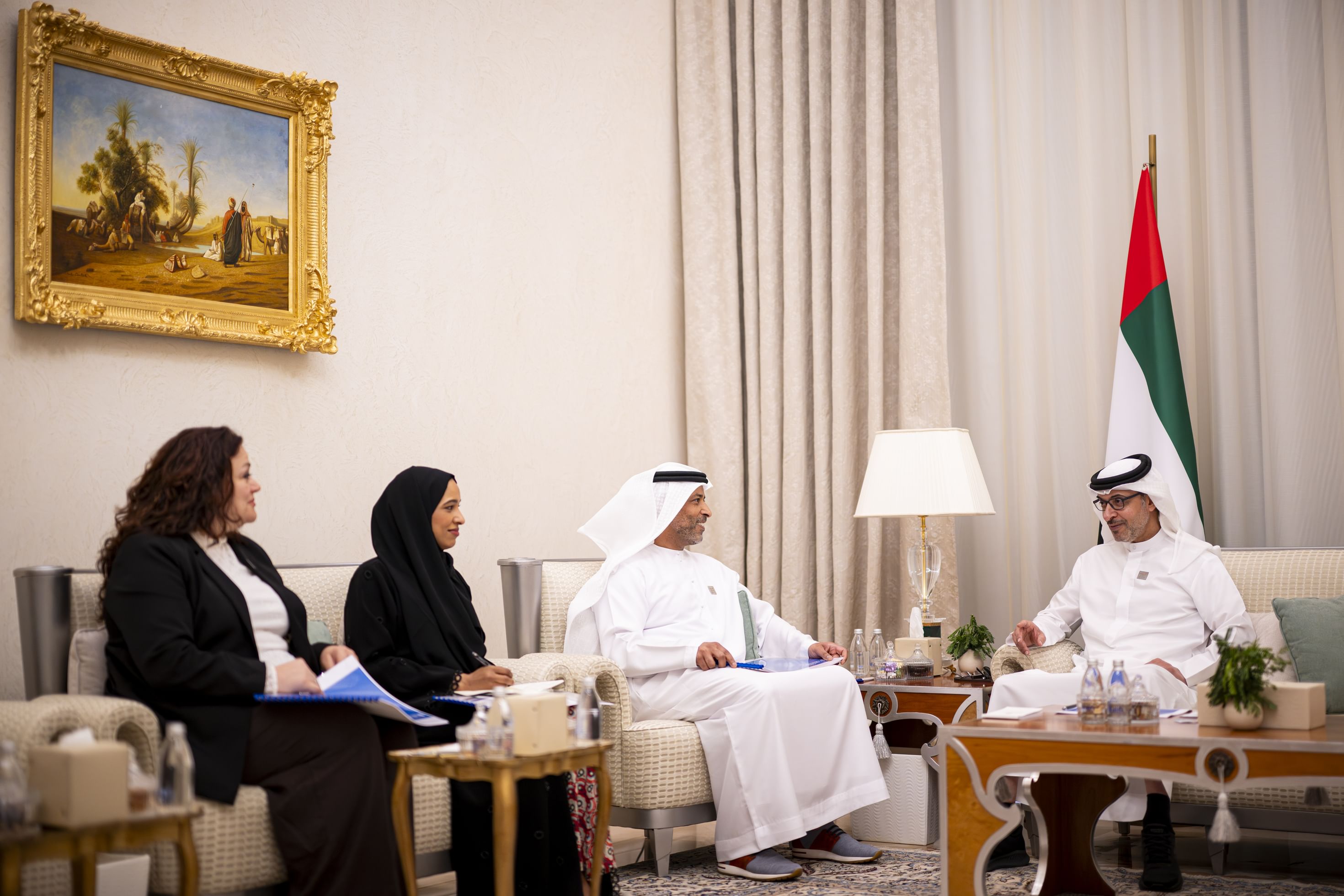 Hazza bin Zayed receives delegation from Khalifa University, reviews science and technology R&D