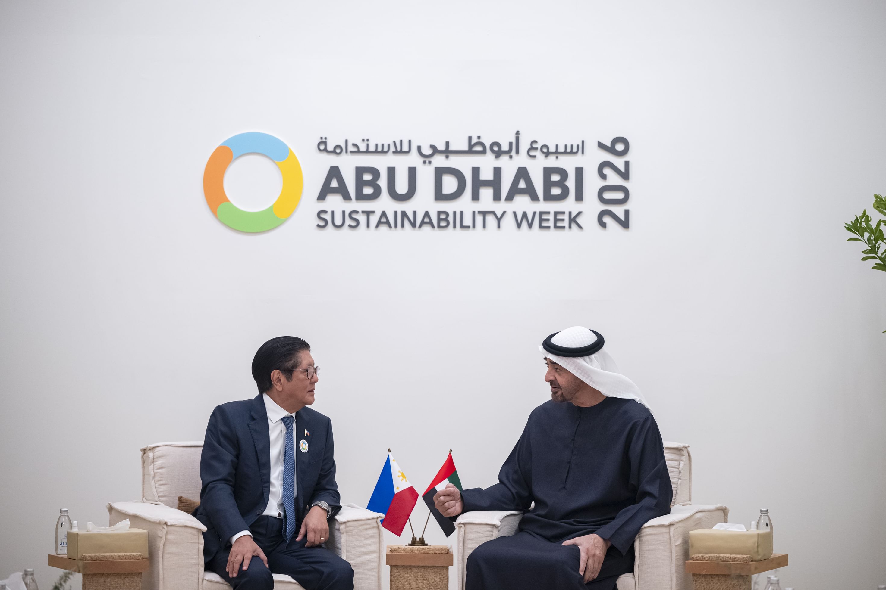 UAE, Philippines Presidents meet during Abu Dhabi Sustainability Week to review bilateral ties