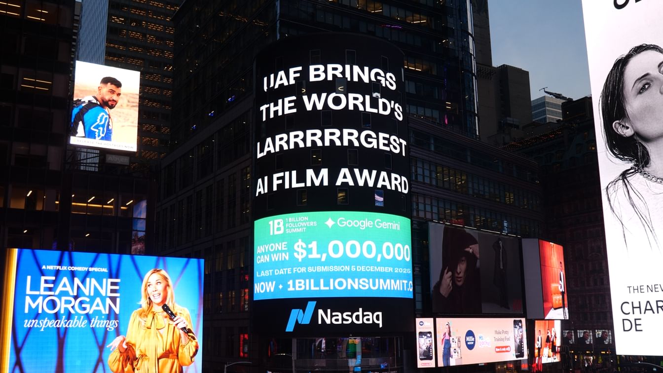 AI-Generated Film Award lights up Nasdaq Tower in New York’s Times Square