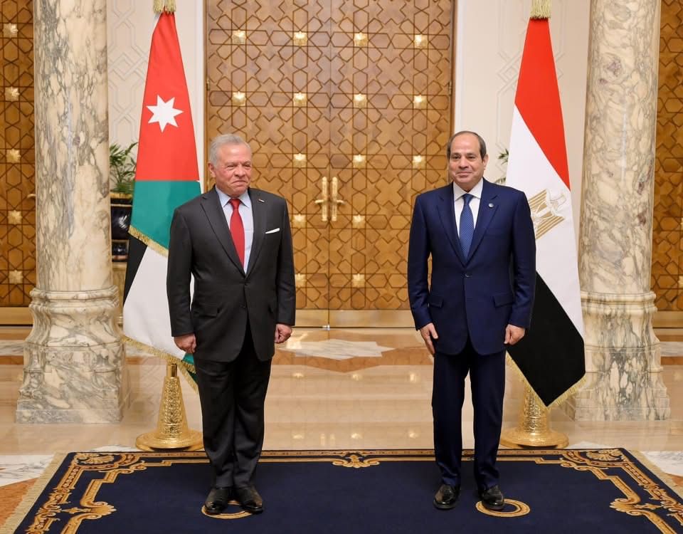 El Sisi, King Abdullah II stress Gaza ceasefire, reject displacement