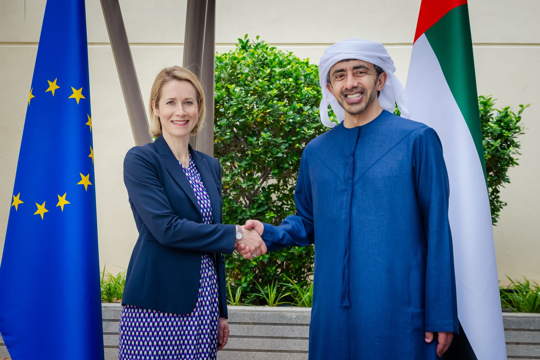 Abdullah bin Zayed receives Kaja Kallas, discusses UAE–EU strategic relations, regional developments