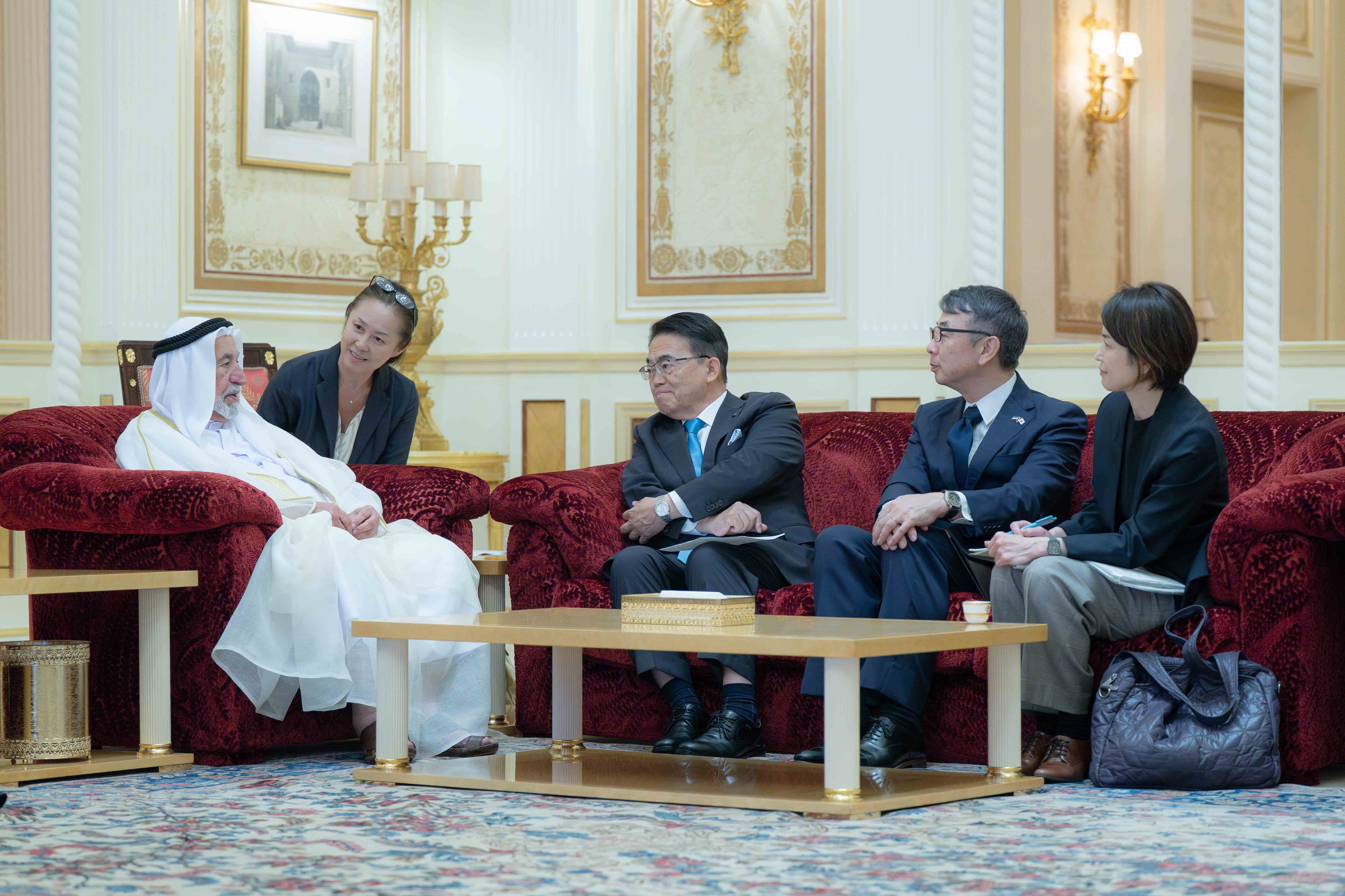 Sharjah Ruler receives Governor of Japan’s Aichi Prefecture