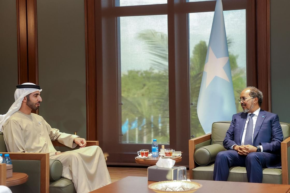 President of Federal Republic of Somalia receives Shakhboot bin Nahyan Al Nahyan