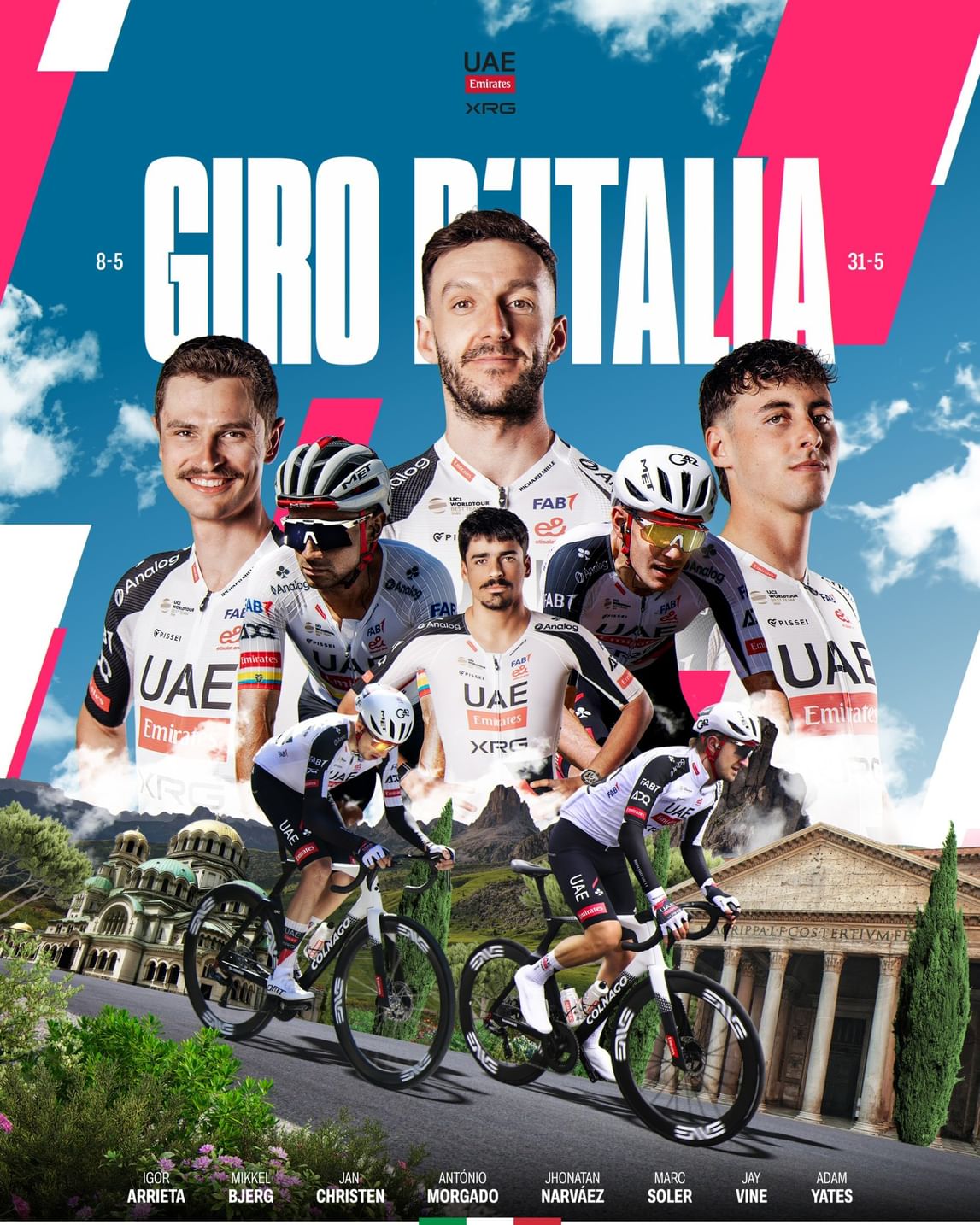 UAE Team Emirates-XRG to compete in 109th Giro d’Italia