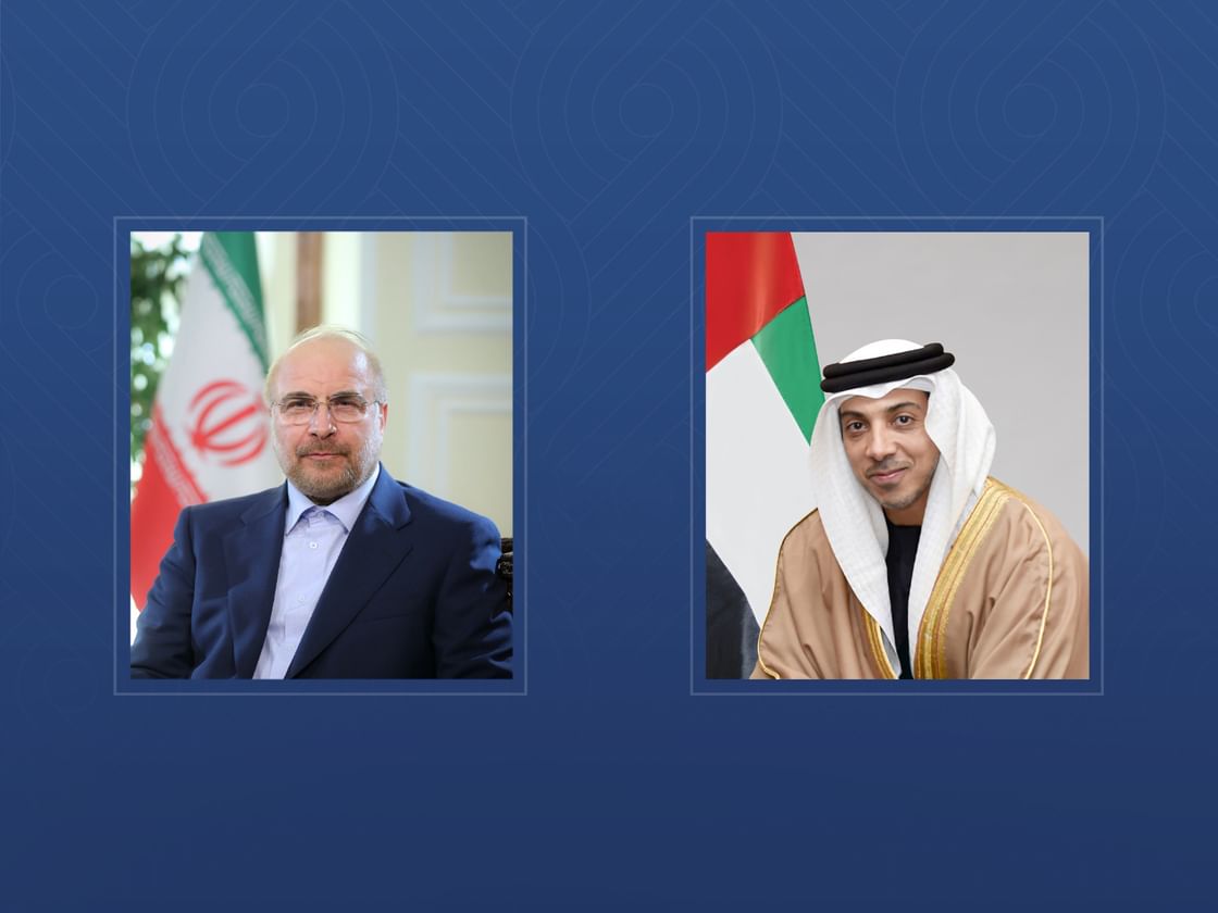 Mansour bin Zayed, Iranian Parliament Speaker discuss regional de-escalation in phone call