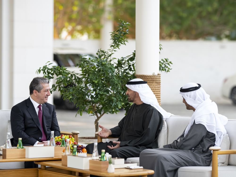 UAE President receives Prime Minister of Kurdistan Region of Iraq