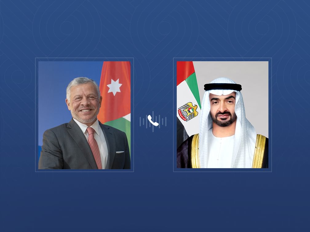 UAE President, King of Jordan hold phone call to discuss bilateral ties, regional developments