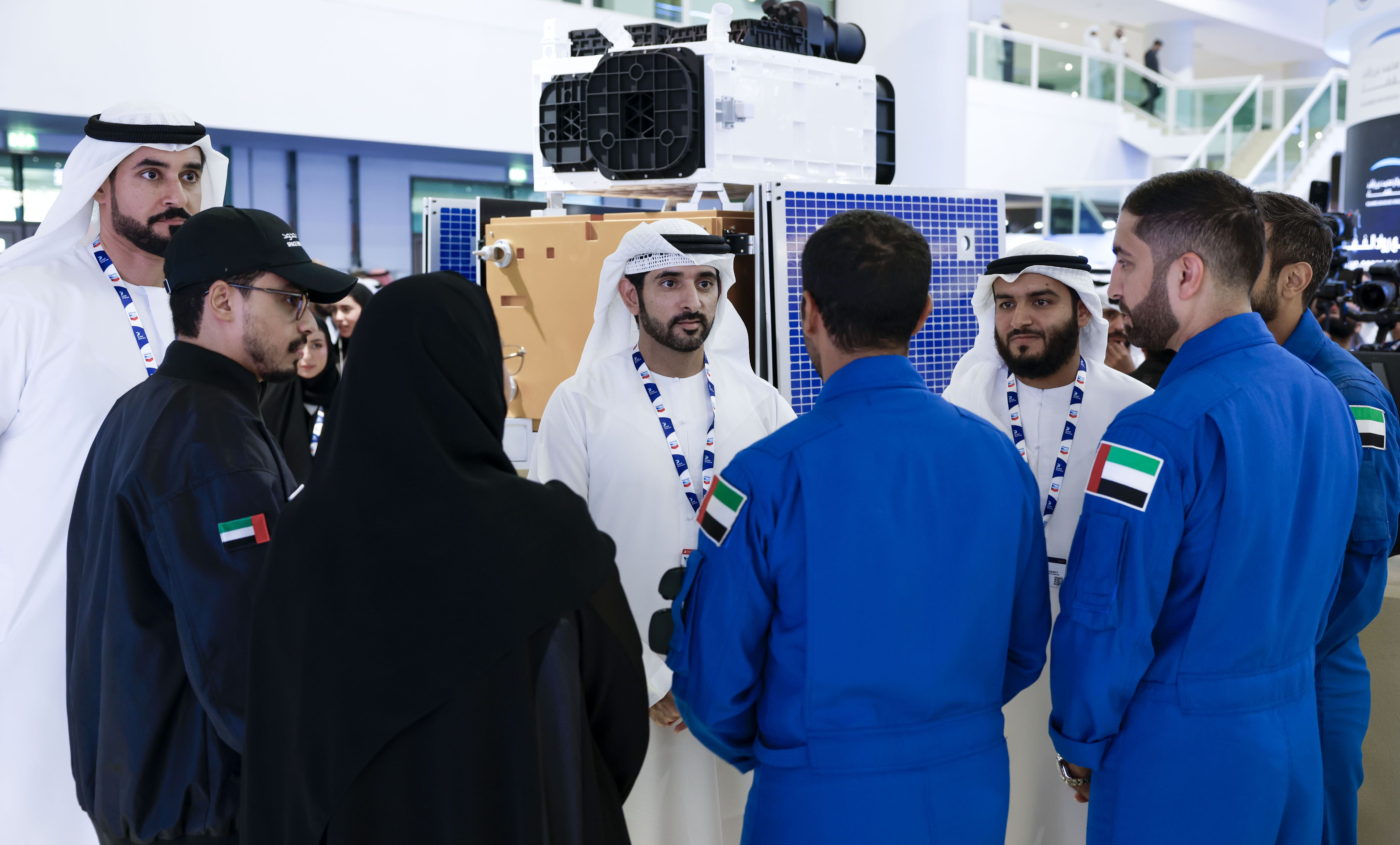 Hamdan bin Mohammed visits UAE Space Agency’s booth at Dubai Air2025