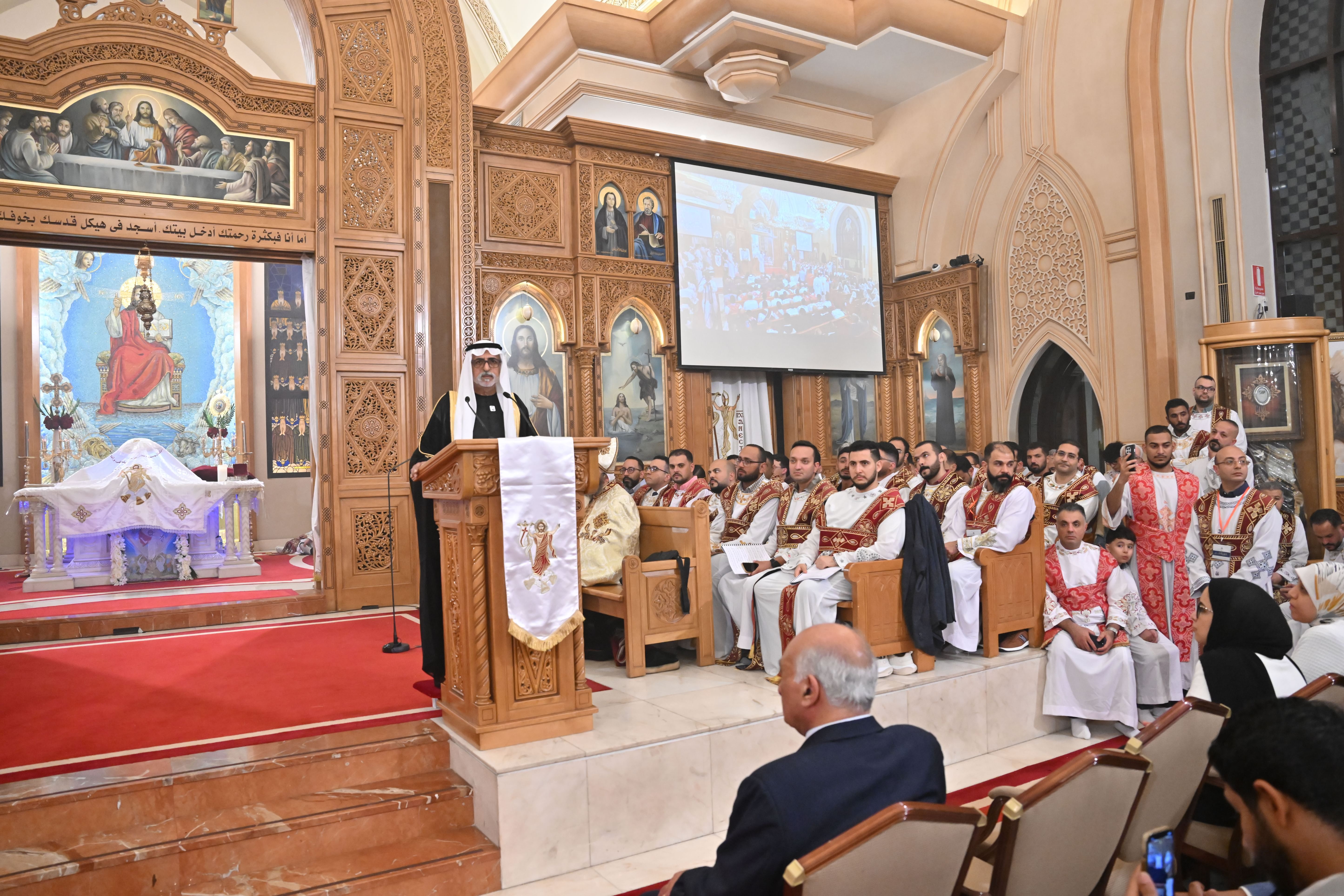 Nahyan bin Mubarak attends Easter celebrations at Egyptian Coptic Orthodox Church in Abu Dhabi