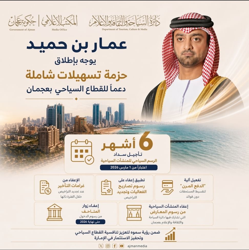 Ajman launches comprehensive tourism support package
