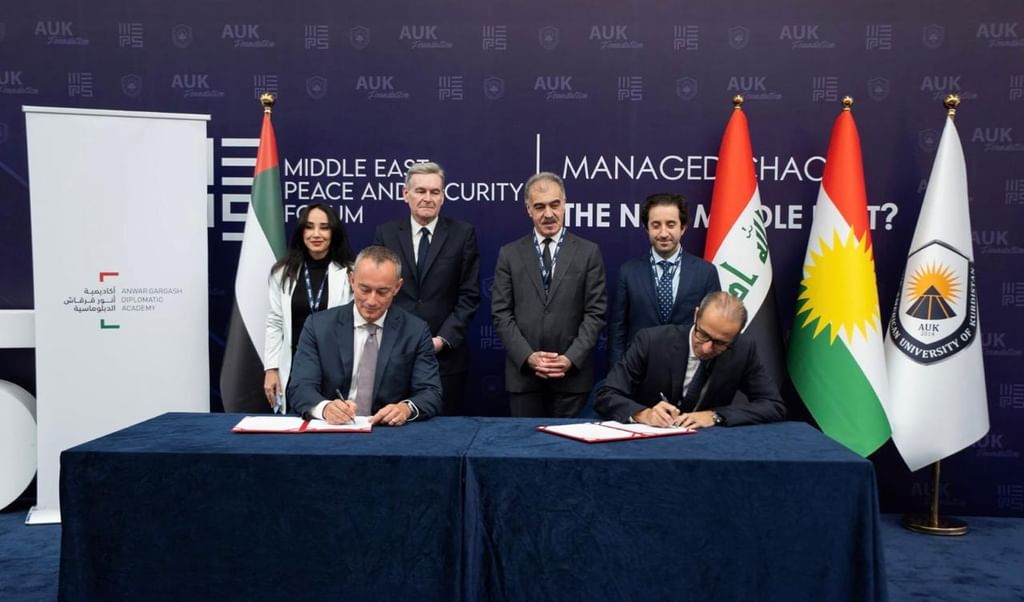 Anwar Gargash Diplomatic Academy, Middle East Peace and Security Forum sign MoU