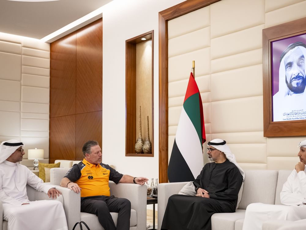 Khaled bin Mohamed bin Zayed meets McLaren Racing CEO