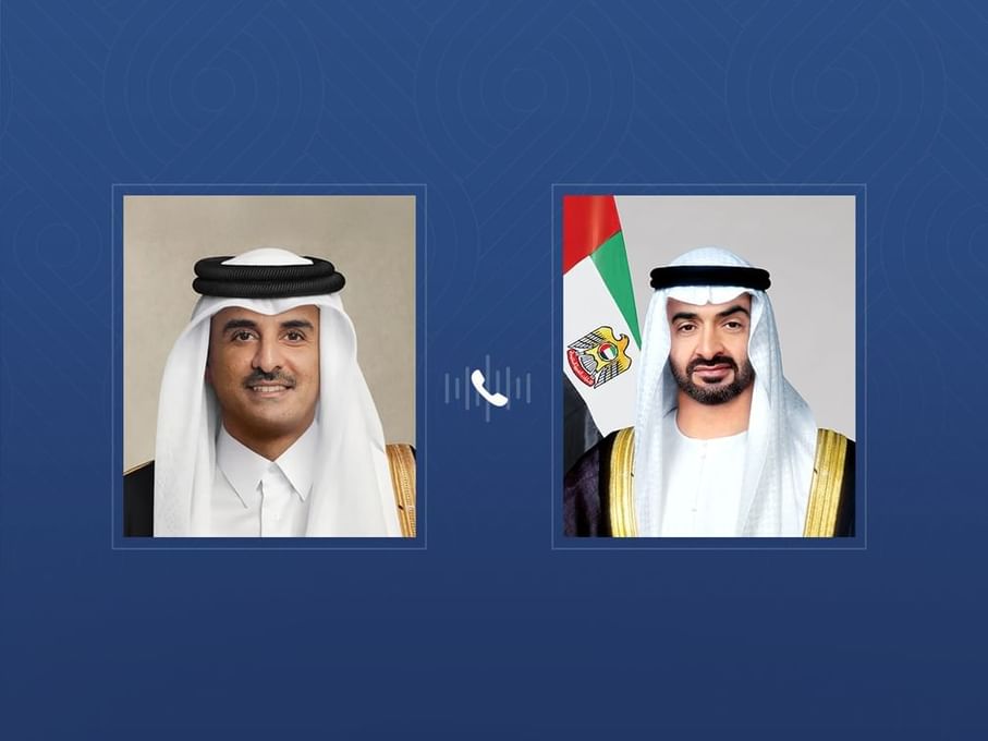 UAE President and Emir of Qatar discuss regional developments in phone call