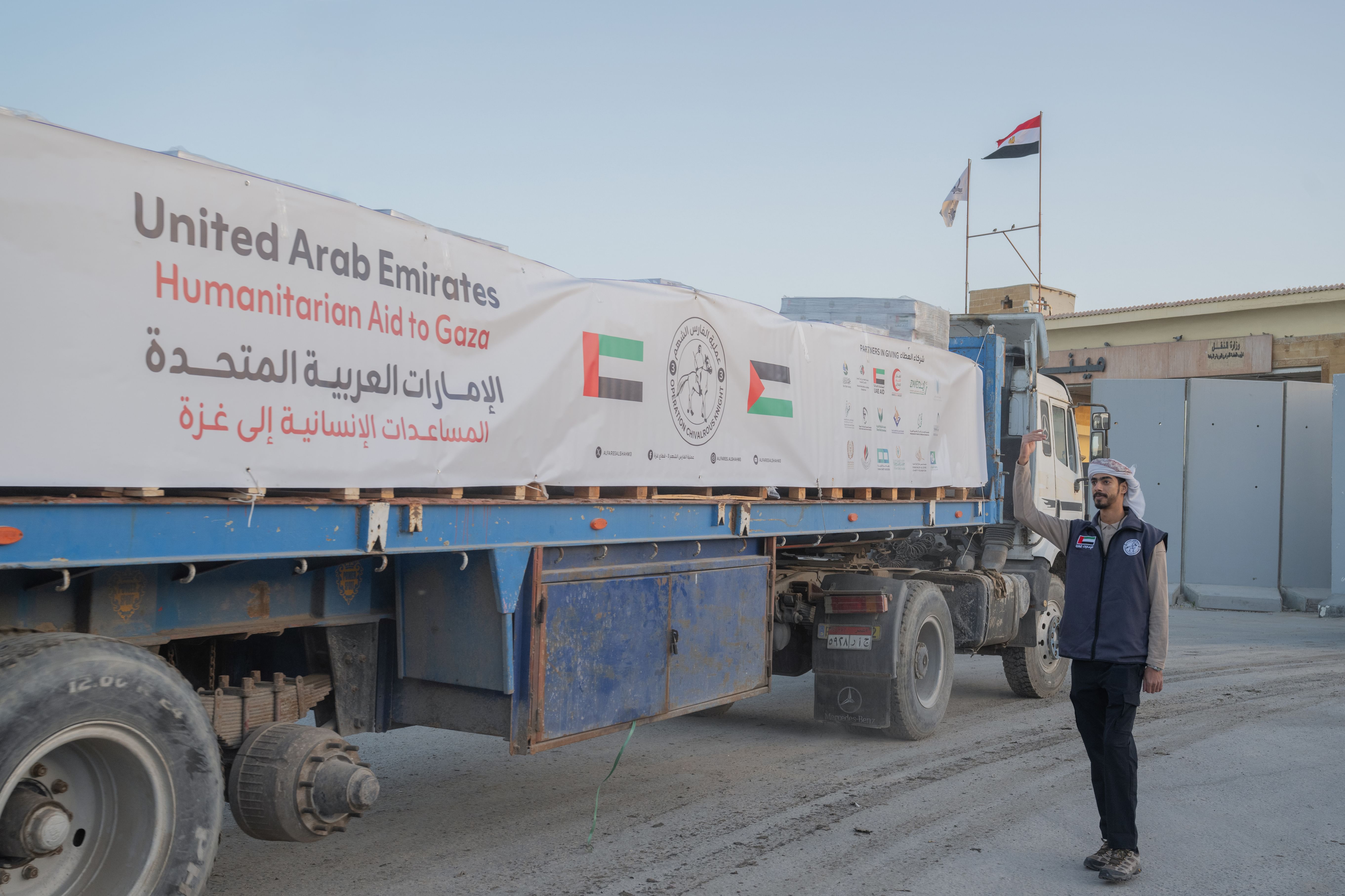 301st aid convoy enters Gaza under Operation Chivalrous Knight 3
