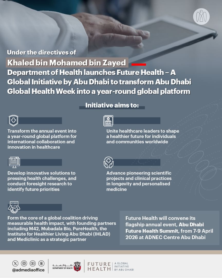 DoH launches Future Health Initiative to transform Abu Dhabi Global Health Week into year-round global platform