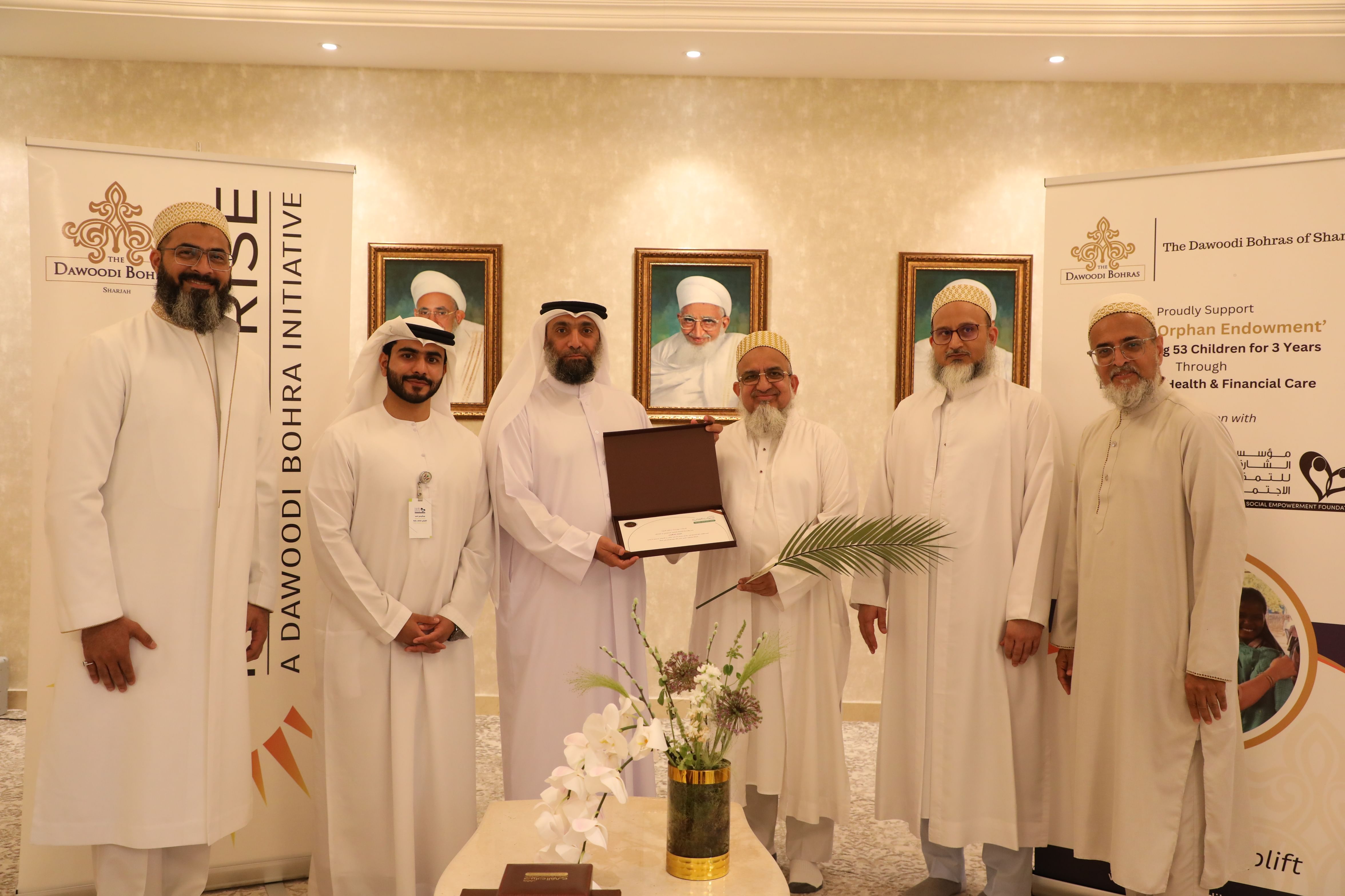 'Sharjah Social Empowerment' receives donation from Sultan of Dawoodi Bohra community